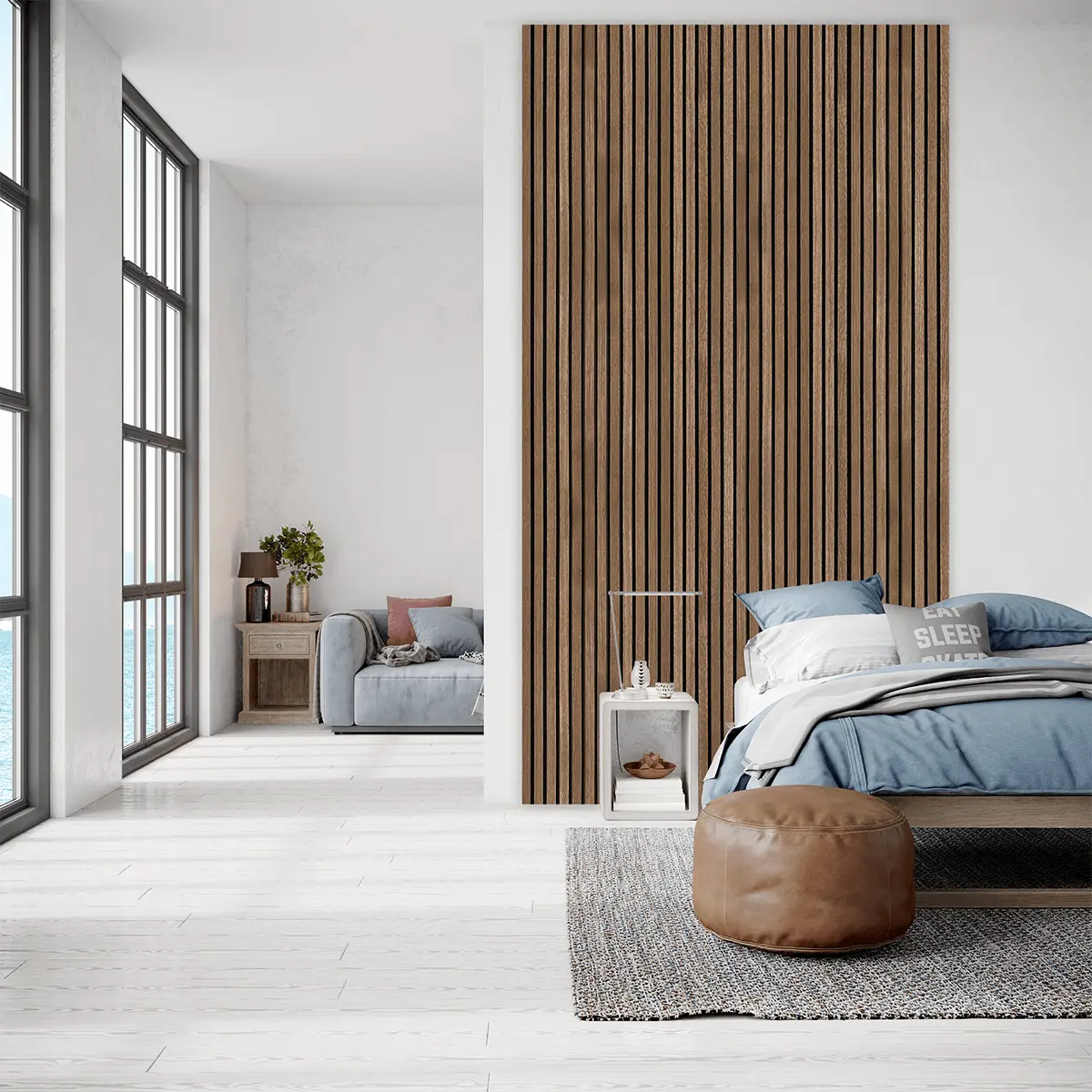 Akustikpaneel Eiche Geräuchert | 240 cm x 60 cm | Einseitig Echtholzfurnier - Image 9
