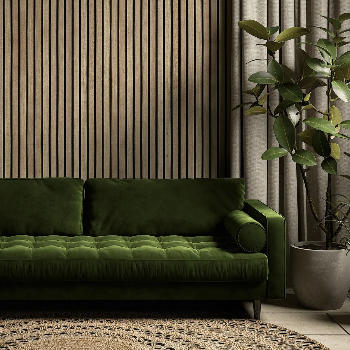 Akustikpaneel Natürliche Eiche | 240 cm x 60 cm | Einseitig Echtholzfurnier - Image 9
