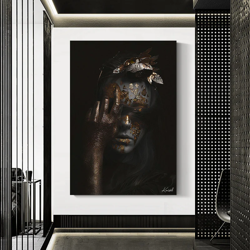Leinwand | Plexiglas Malerei Black and Gold