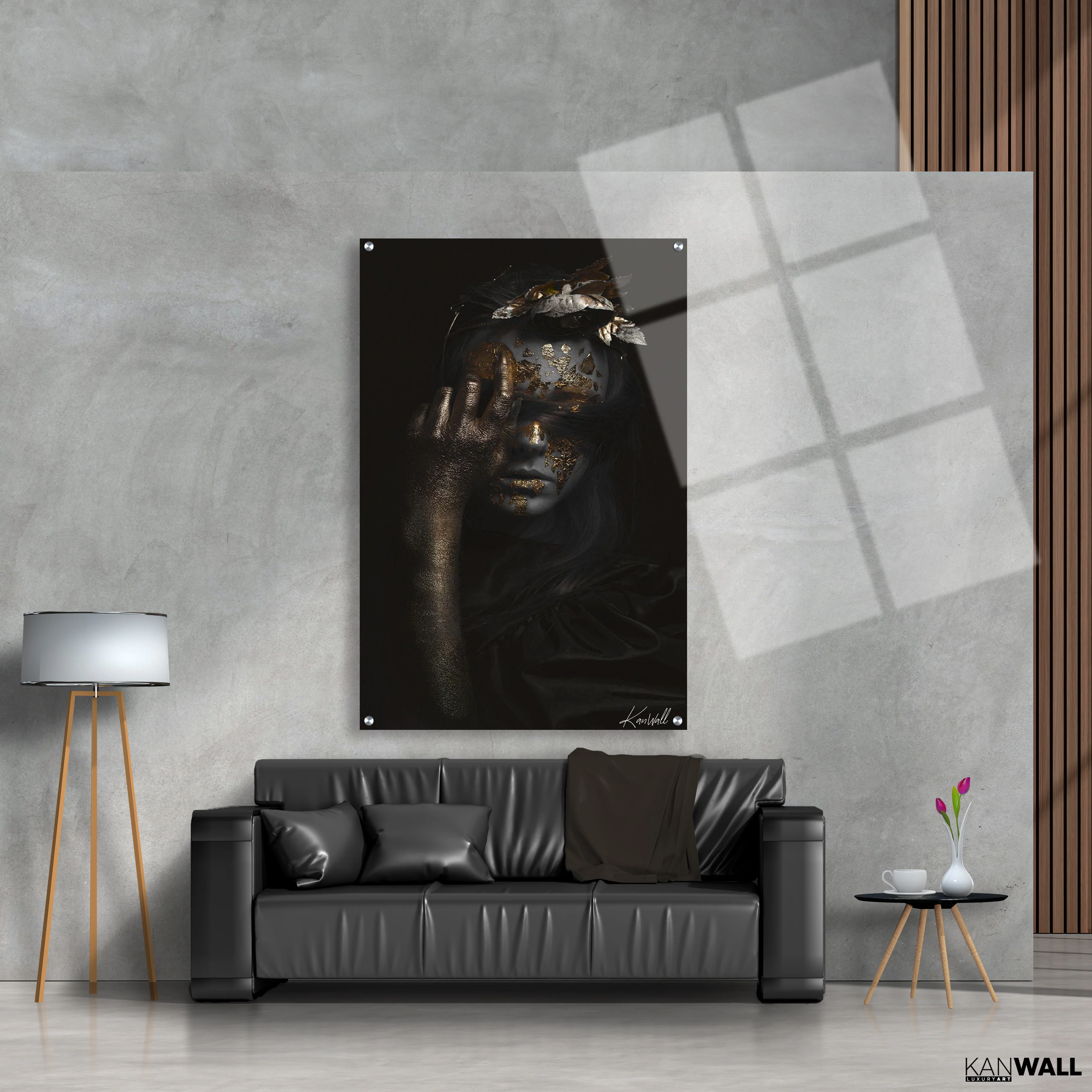 Leinwand | Plexiglas Malerei Black and Gold - Image 2