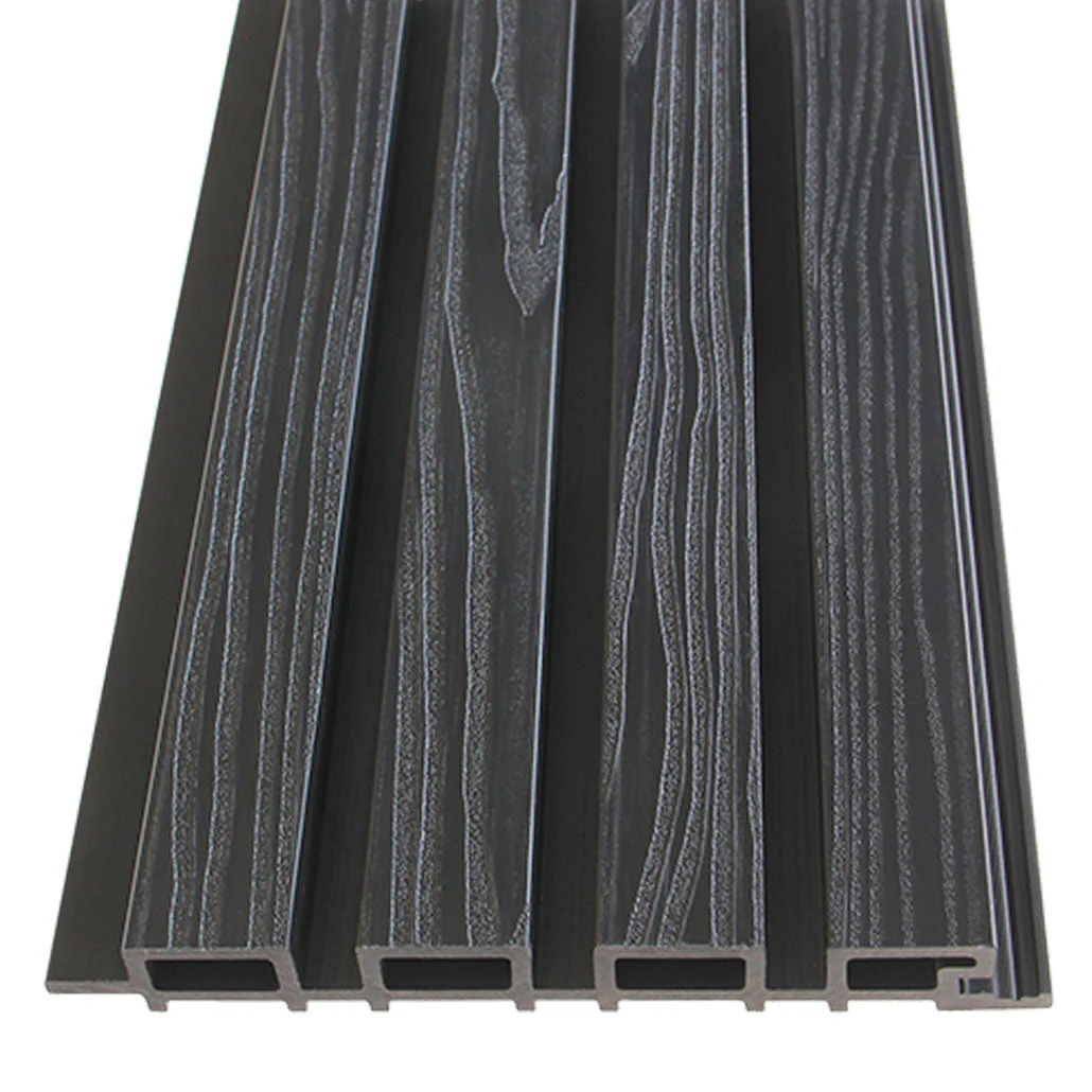 Fassadenverkleidung Schwarz 290CM | Garten | 3D Holzmaserung - Image 4