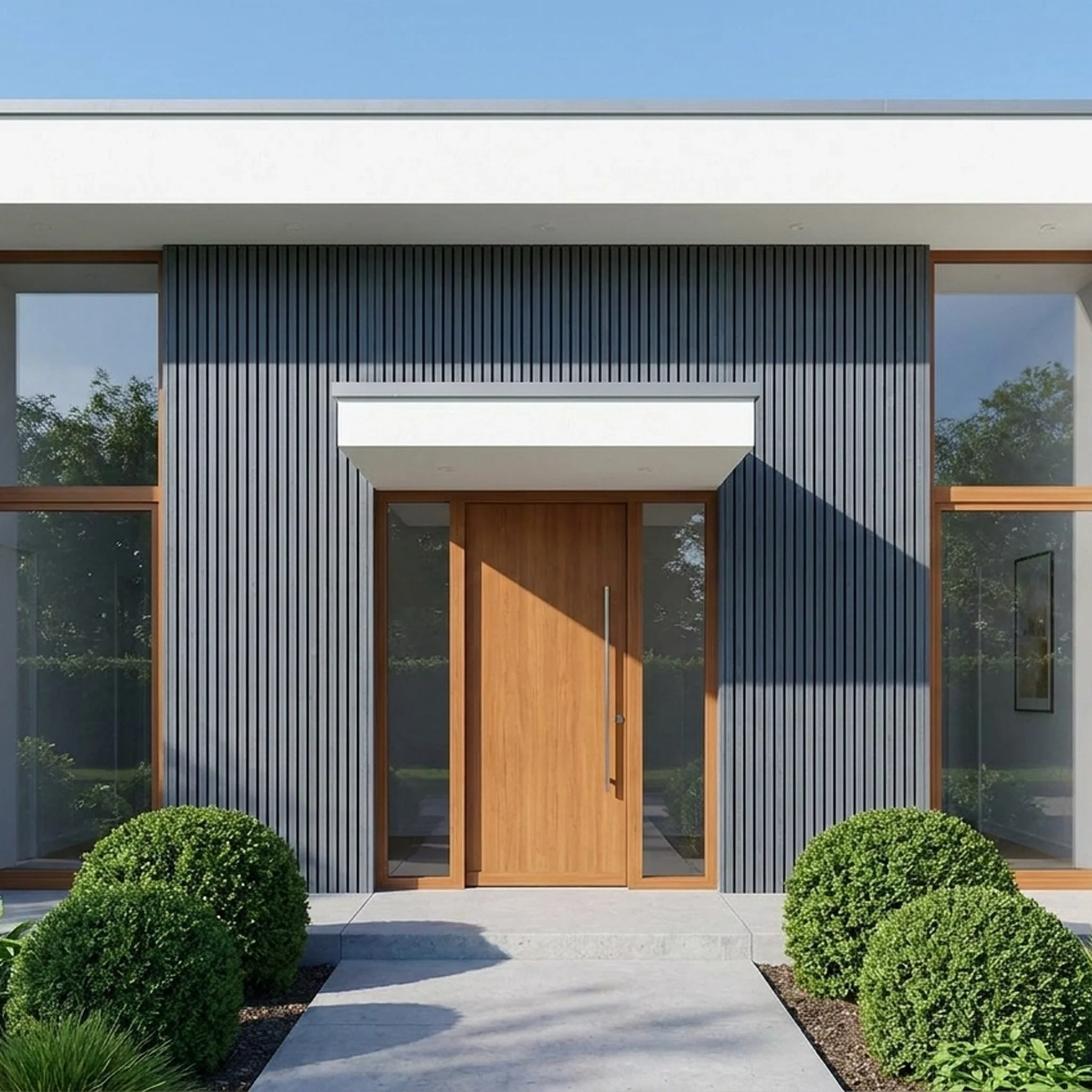 Fassadenverkleidung Steingrau 290CM | Garten | 3D Holzmaserung - Image 7