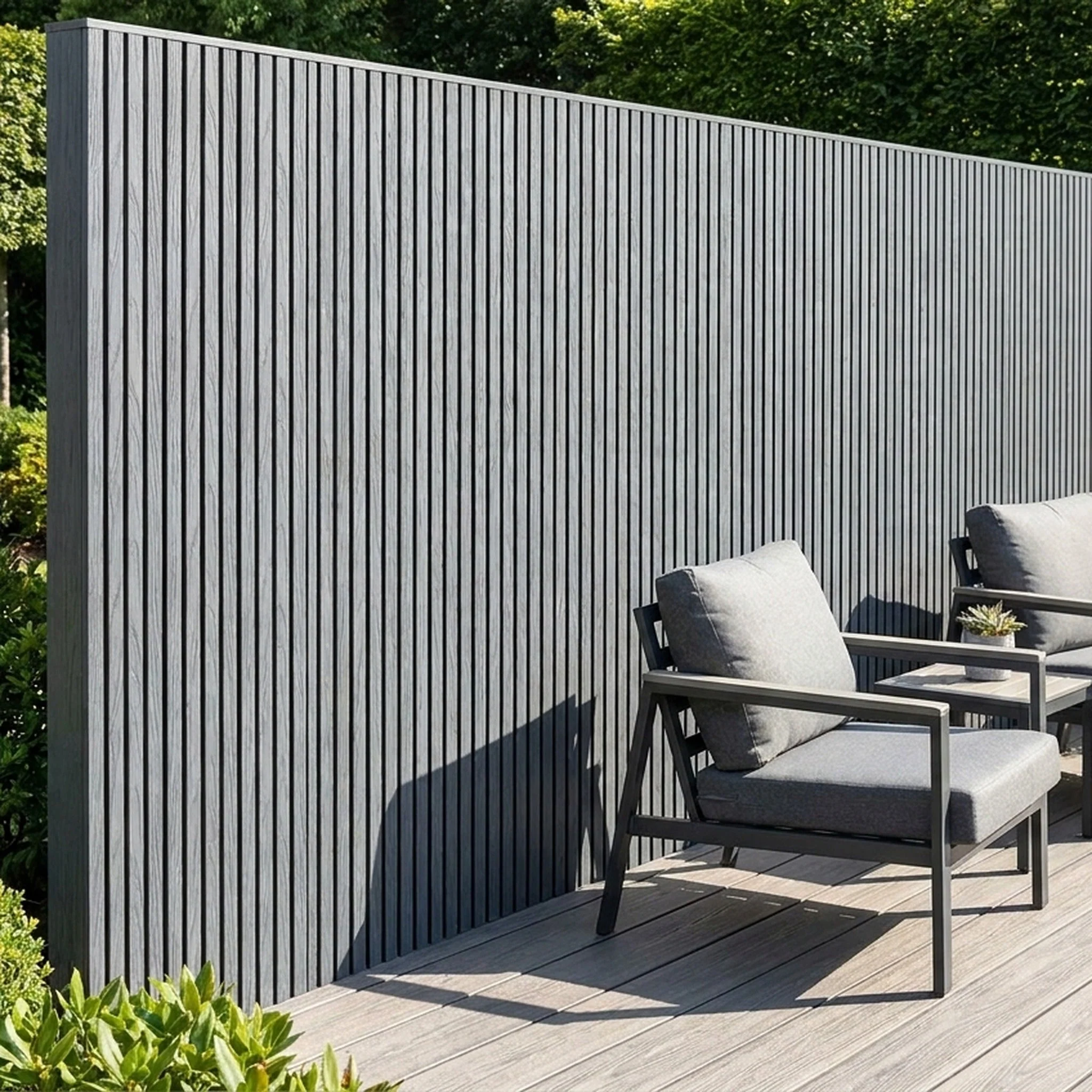 Fassadenverkleidung Steingrau 290CM | Garten | 3D Holzmaserung - Image 9