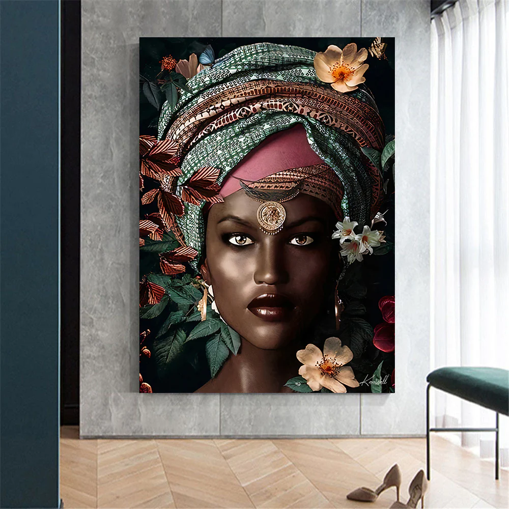 Leinwand | Plexiglas Malerei Flower Woman