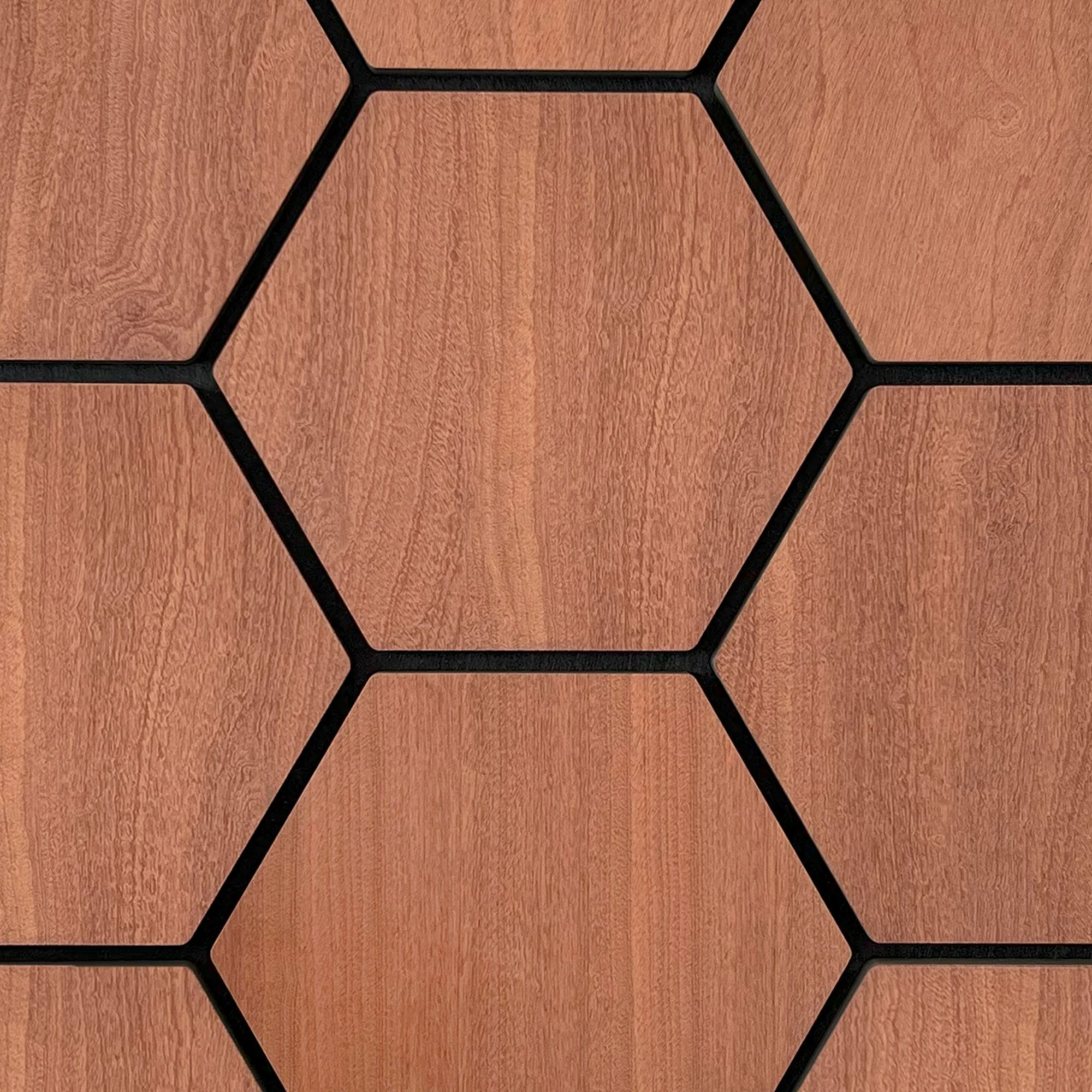 Hexagonpaneel Geräucherte Eiche 81CM | Akustik | Wanddekoration | Sechseck-Form - Image 9