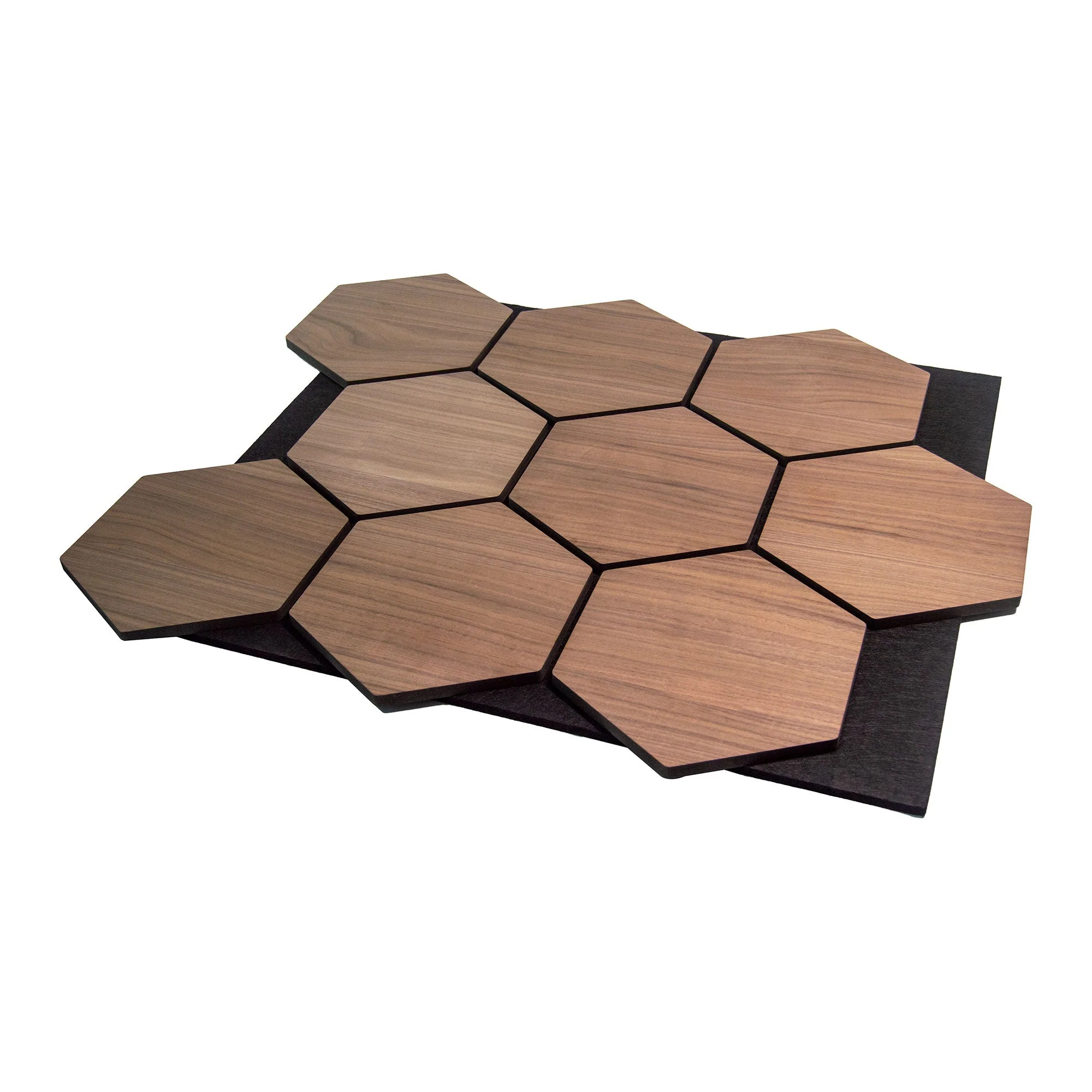 Hexagonpaneel Walnuss 81CM | Akustik | Wanddekoration | Sechseck-Form - Image 4