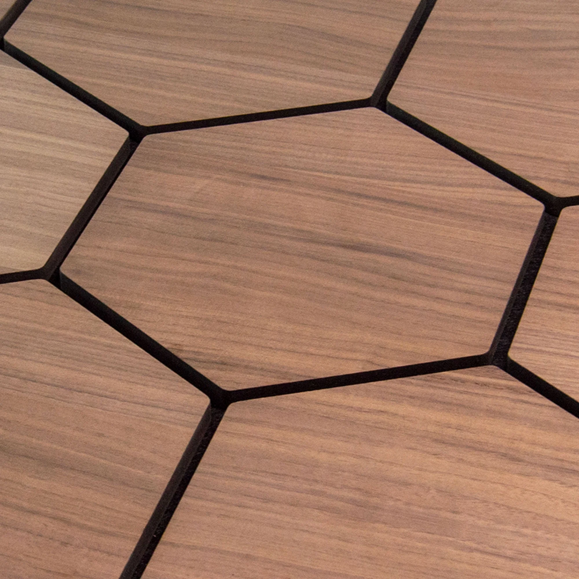 Hexagonpaneel Walnuss 81CM | Akustik | Wanddekoration | Sechseck-Form - Image 6