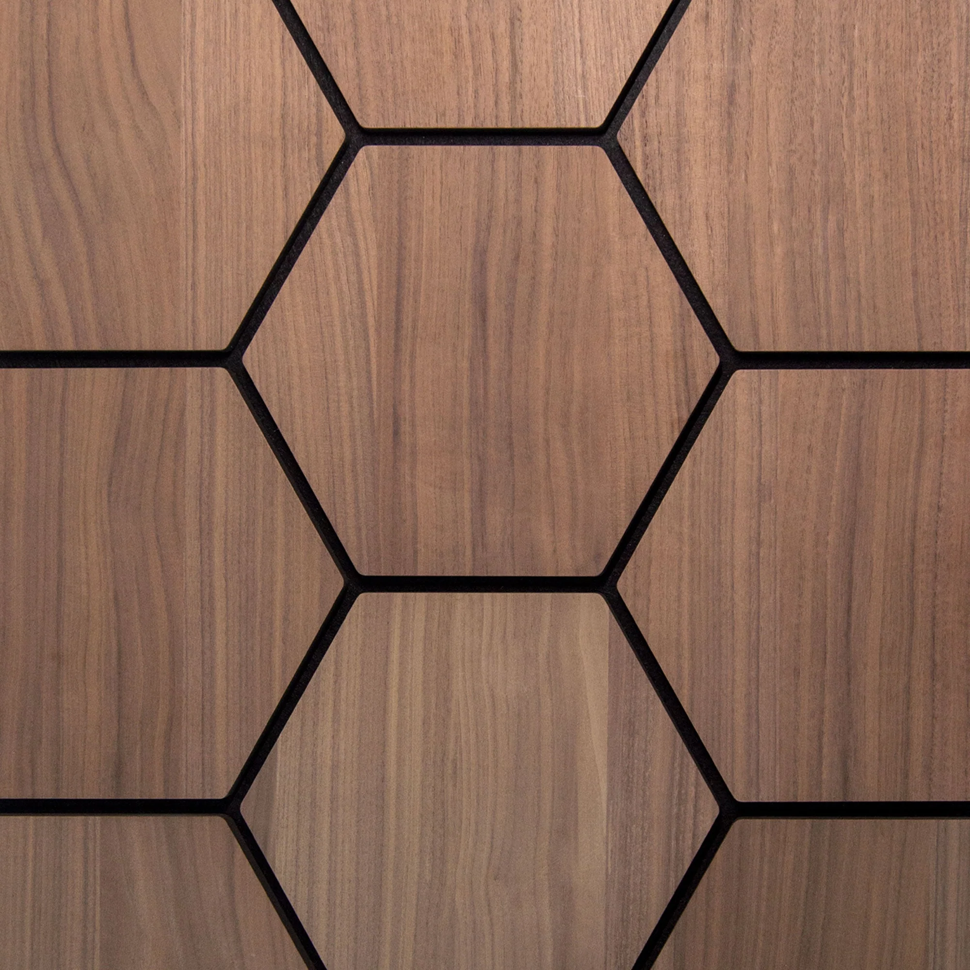 Hexagonpaneel Walnuss 81CM | Akustik | Wanddekoration | Sechseck-Form - Image 9