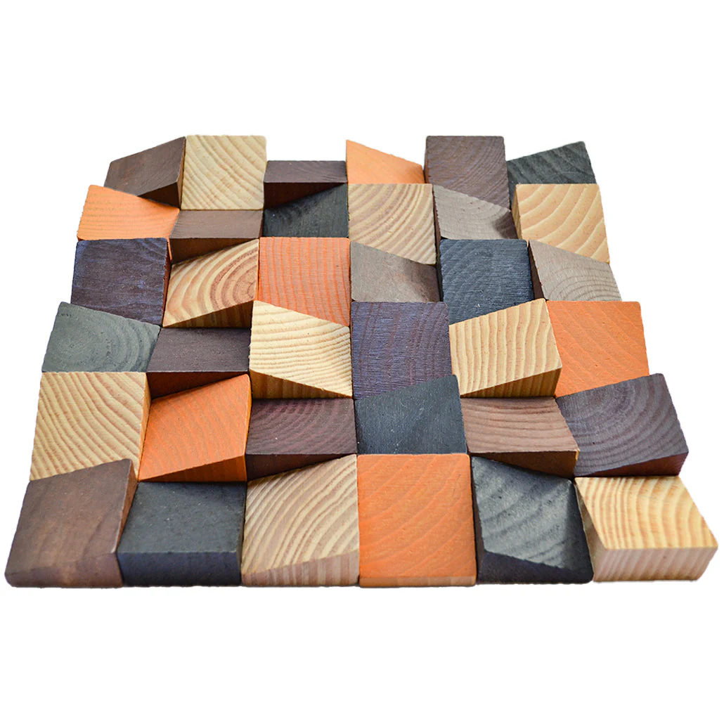Holz Wandverkleidung Bold Pine Mosaik-Look 3D | 30×30 cm - Image 6