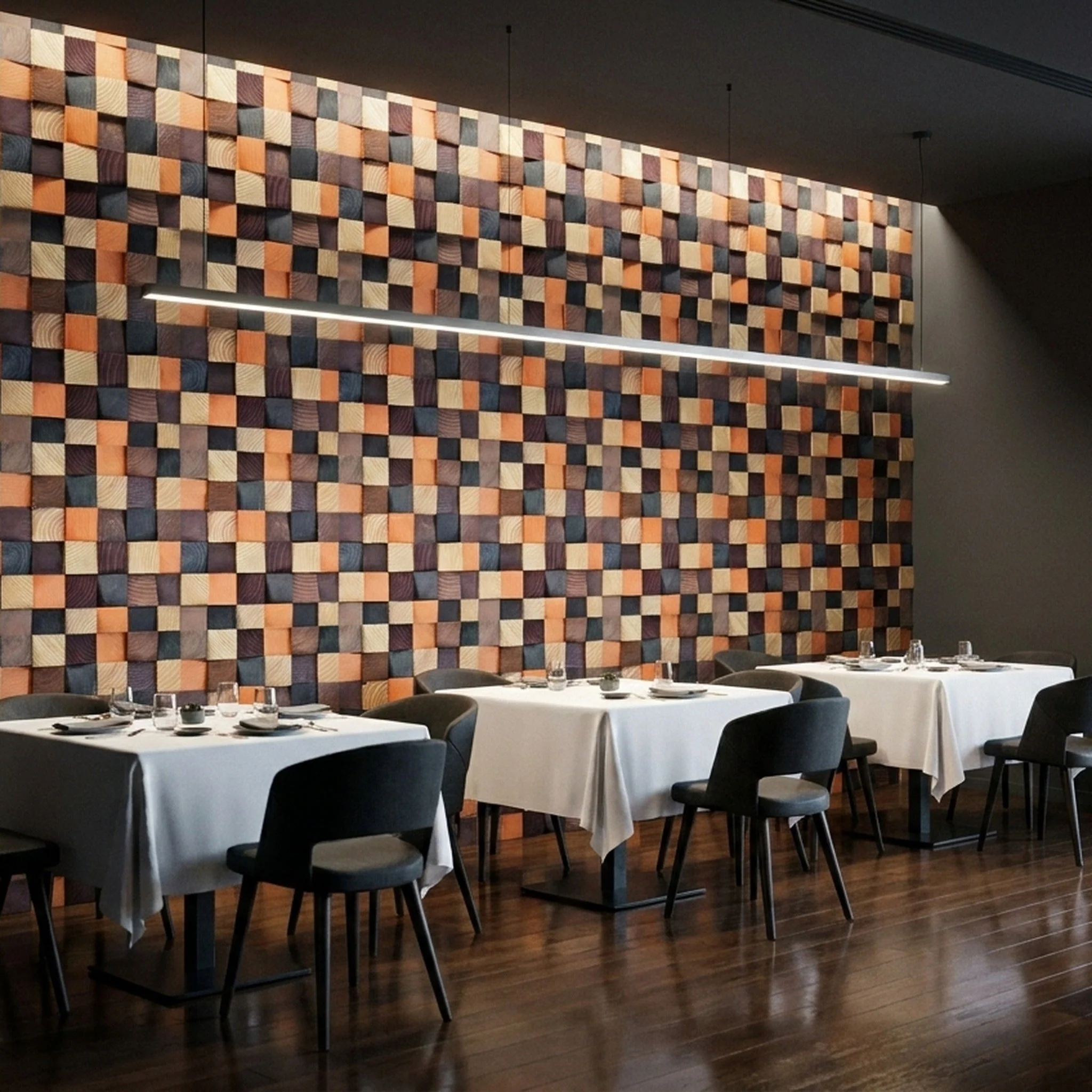 Holz Wandverkleidung Bold Pine Mosaik-Look 3D | 30×30 cm - Image 7