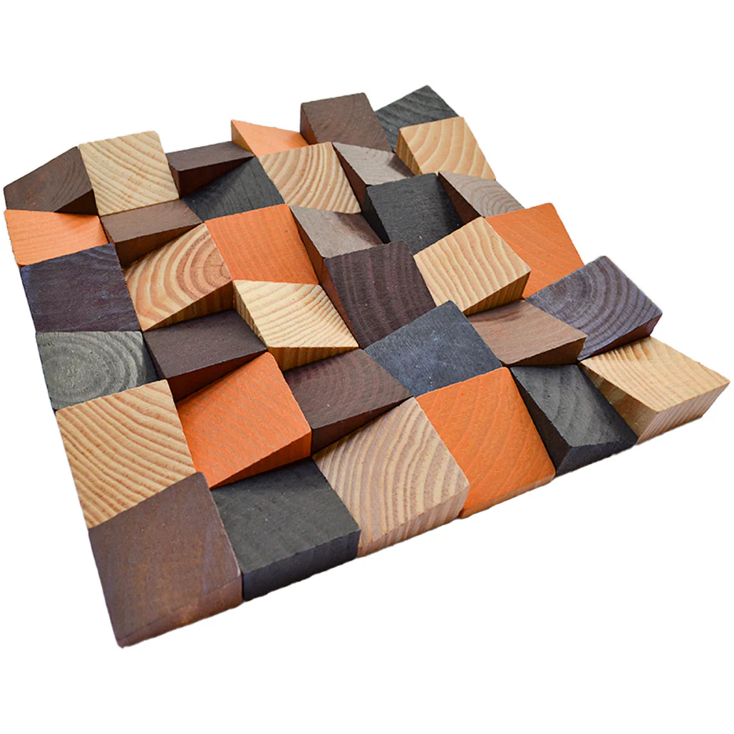 Holz Wandverkleidung Bold Pine Mosaik-Look 3D | 30×30 cm - Image 8
