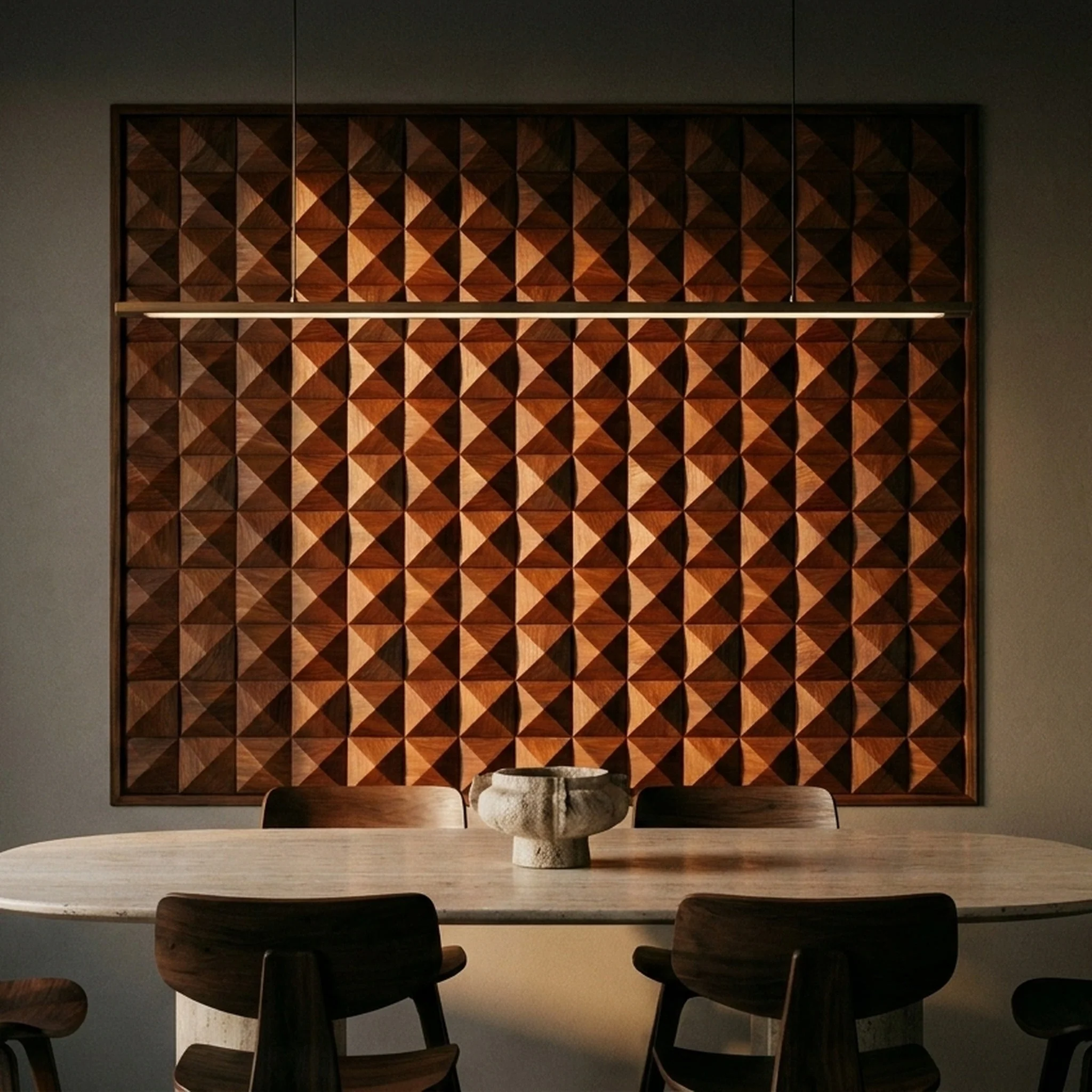 Holz Wandverkleidung Cumaru Deep Mosaik-Look 3D | 30×30 cm - Image 3