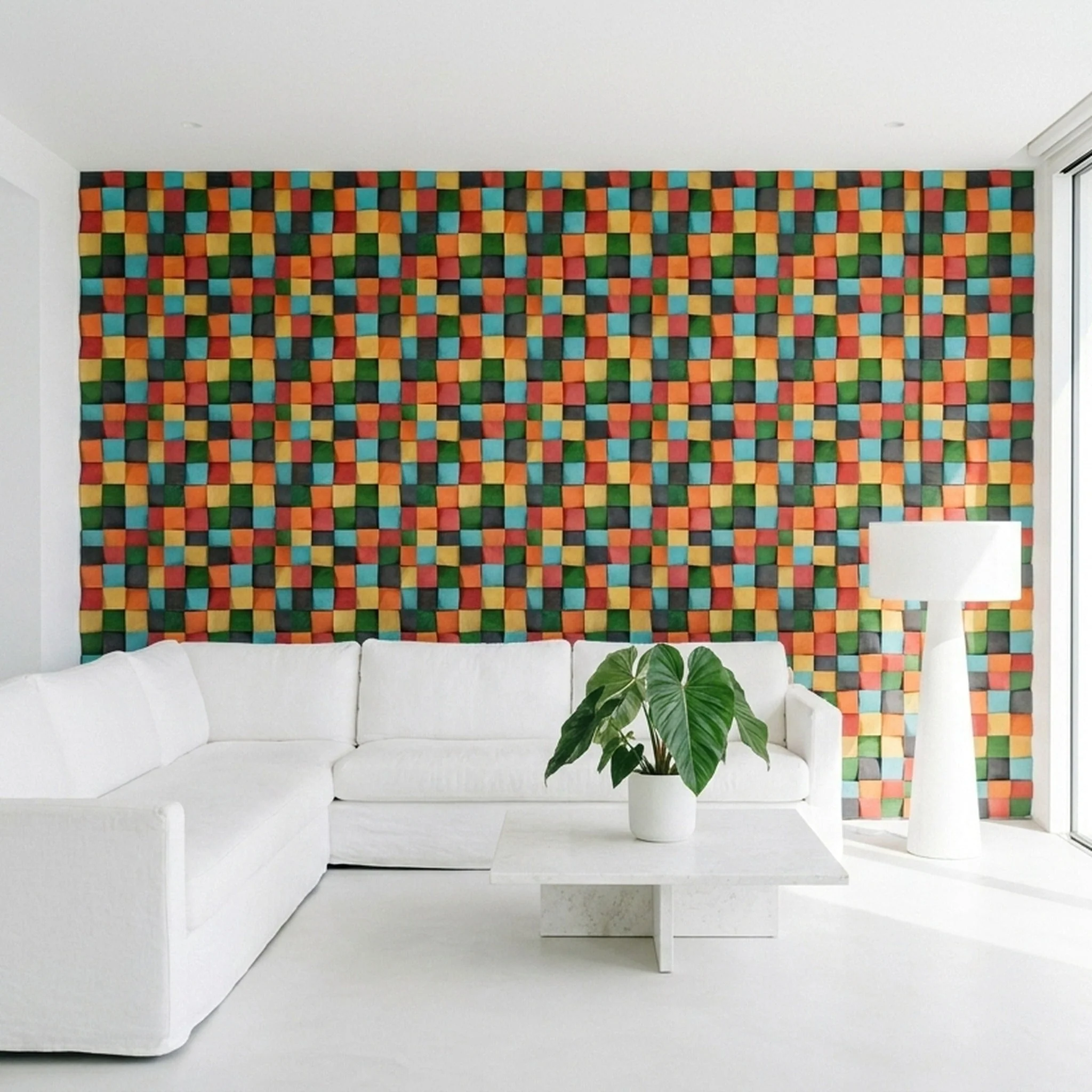 Holz Wandverkleidung Dark Pine Mosaik-Look 3D | 30×30 cm