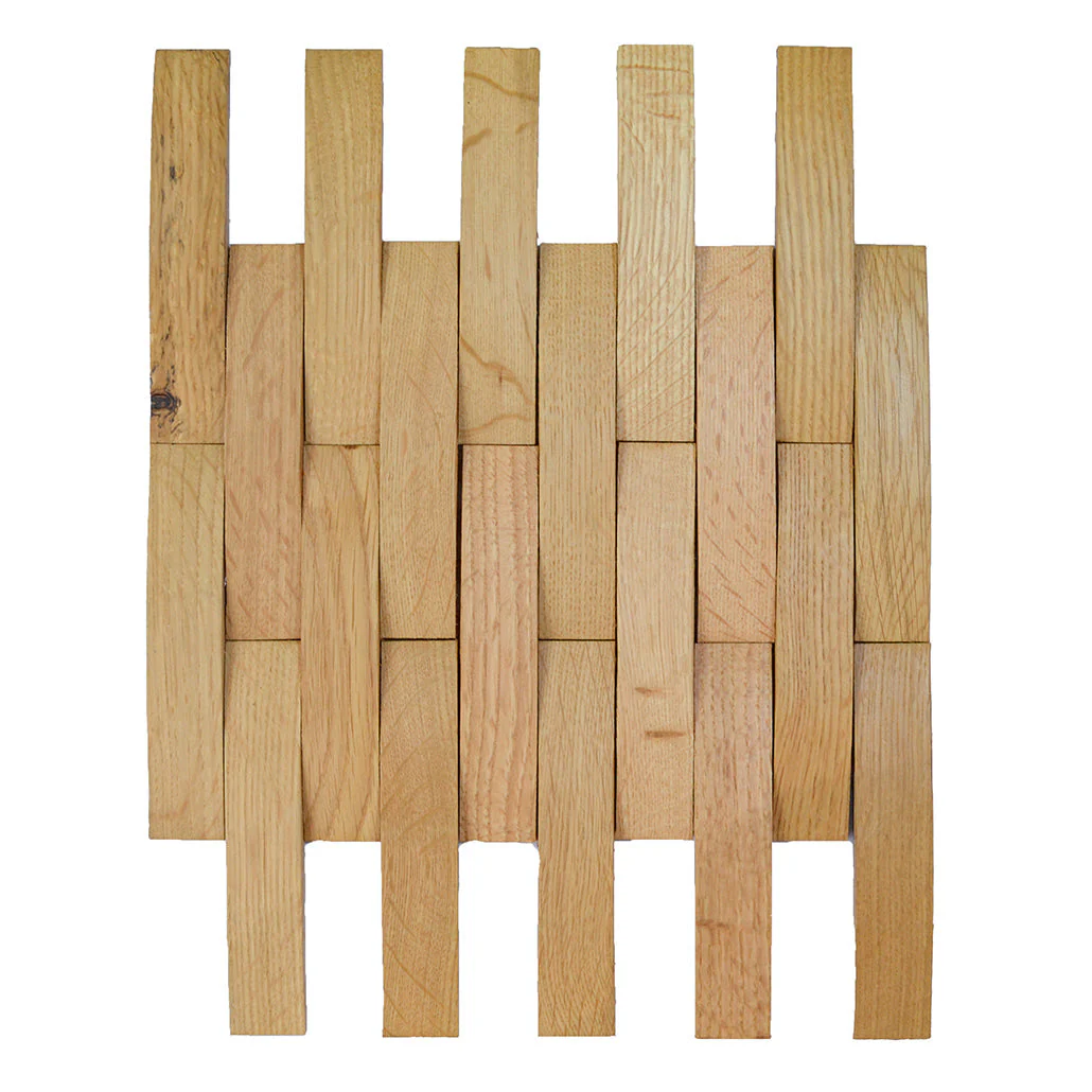 Holz Wandverkleidung Eiche Hell Mosaik-Look 3D | 30×30 cm - Image 2
