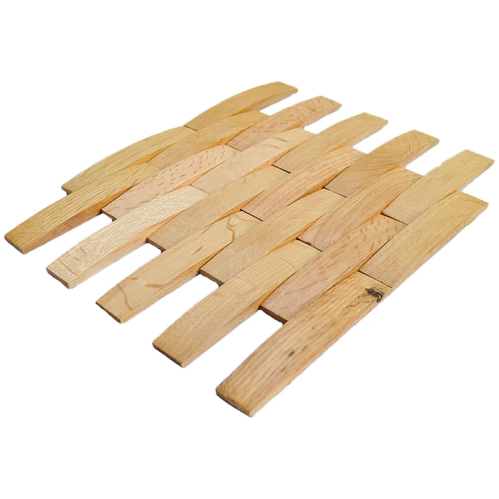 Holz Wandverkleidung Eiche Hell Mosaik-Look 3D | 30×30 cm - Image 4