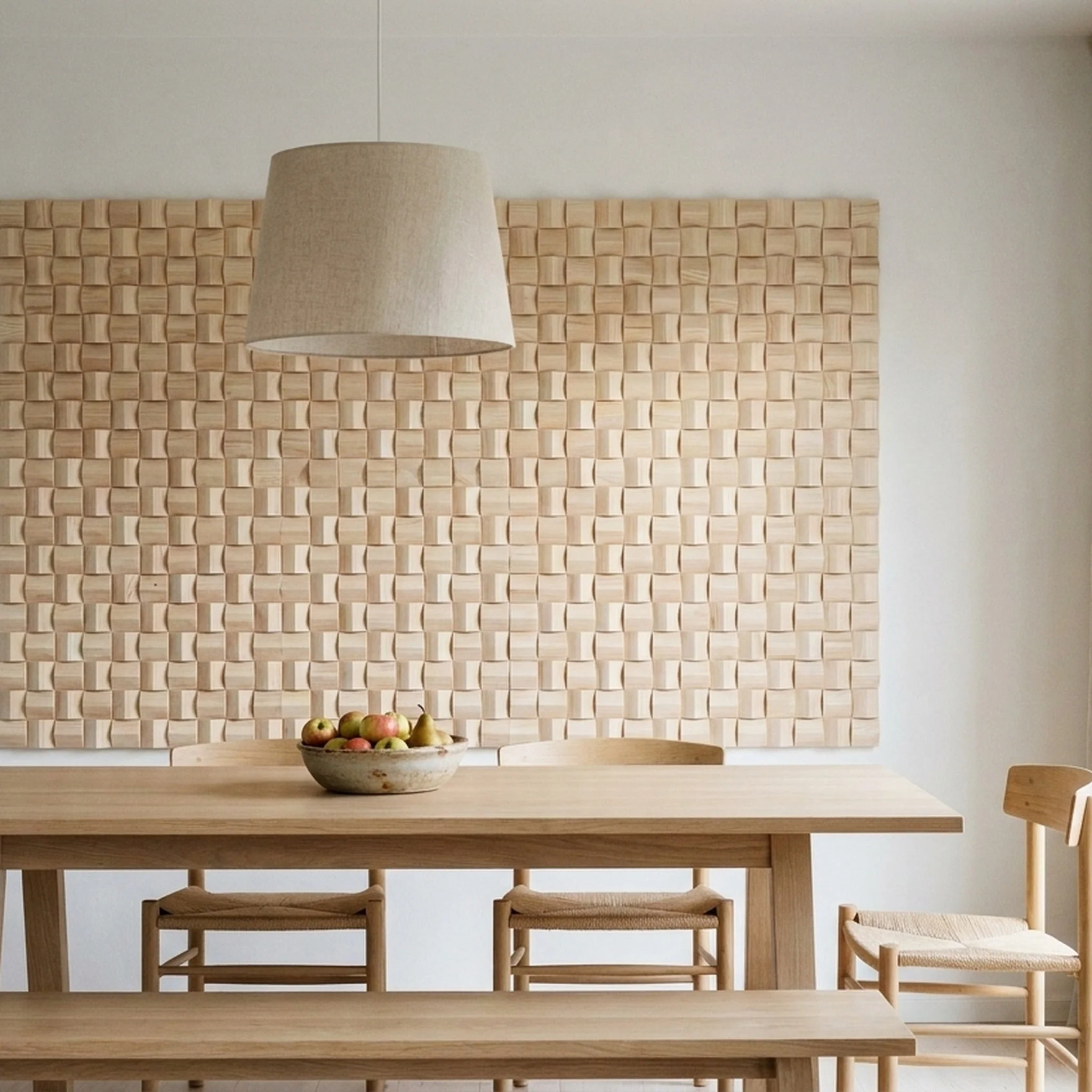 Holz Wandverkleidung Esche Mosaik-Look 3D | 30×30 cm - Image 3