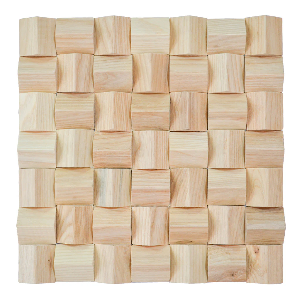 Holz Wandverkleidung Esche Mosaik-Look 3D | 30×30 cm - Image 8