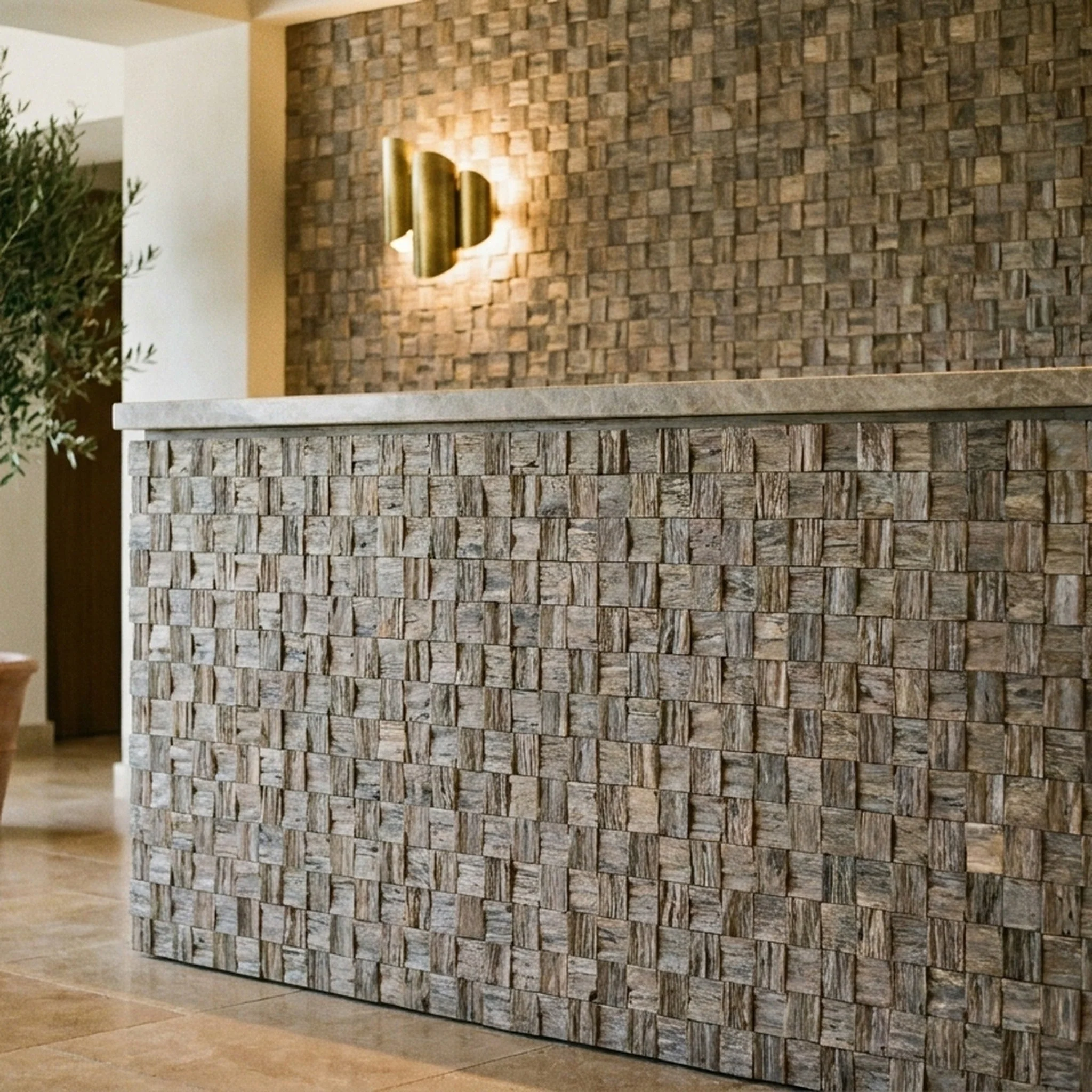 Holz Wandverkleidung Marine Shipwood Mosaik-Look 3D | 30×30 cm - Image 3