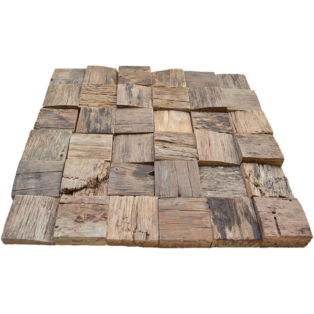 Holz Wandverkleidung Marine Shipwood Mosaik-Look 3D | 30×30 cm - Image 8