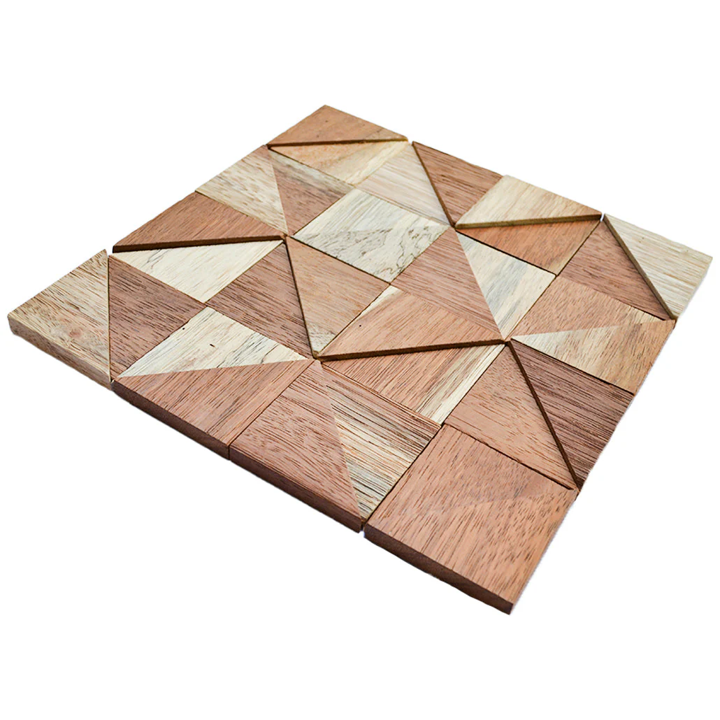 Holz Wandverkleidung Merbau Mosaik-Look 3D | 30×30 cm - Image 8