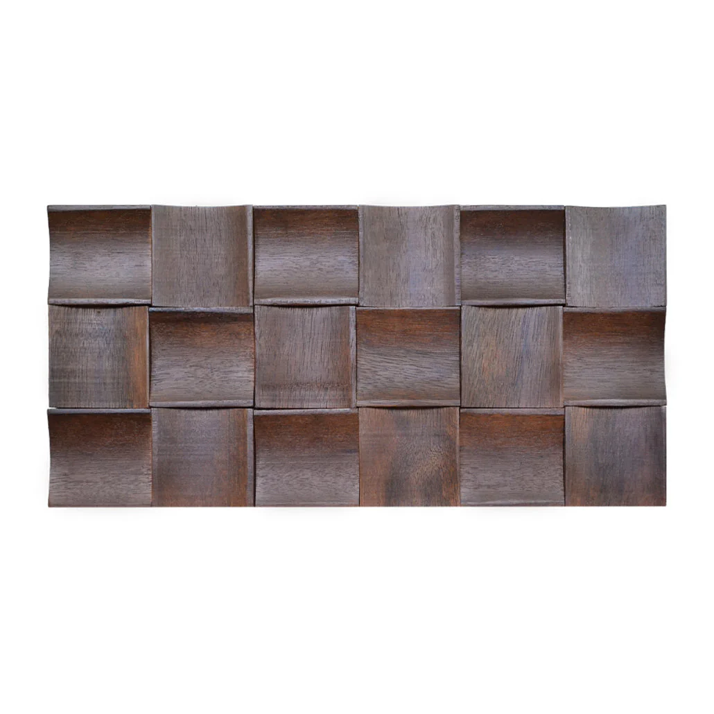 Holz Wandverkleidung Merbau XL Mosaik-Look 3D | 30×60 cm - Image 2
