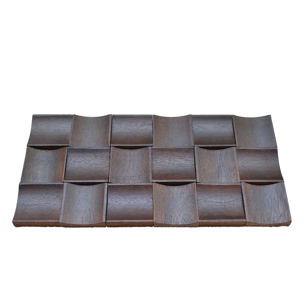 Holz Wandverkleidung Merbau XL Mosaik-Look 3D | 30×60 cm - Image 4