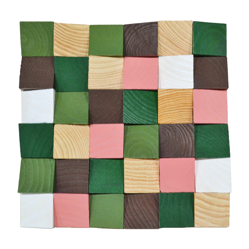 Holz Wandverkleidung Rich Pine Mosaik-Look 3D | 30×30 cm - Image 2