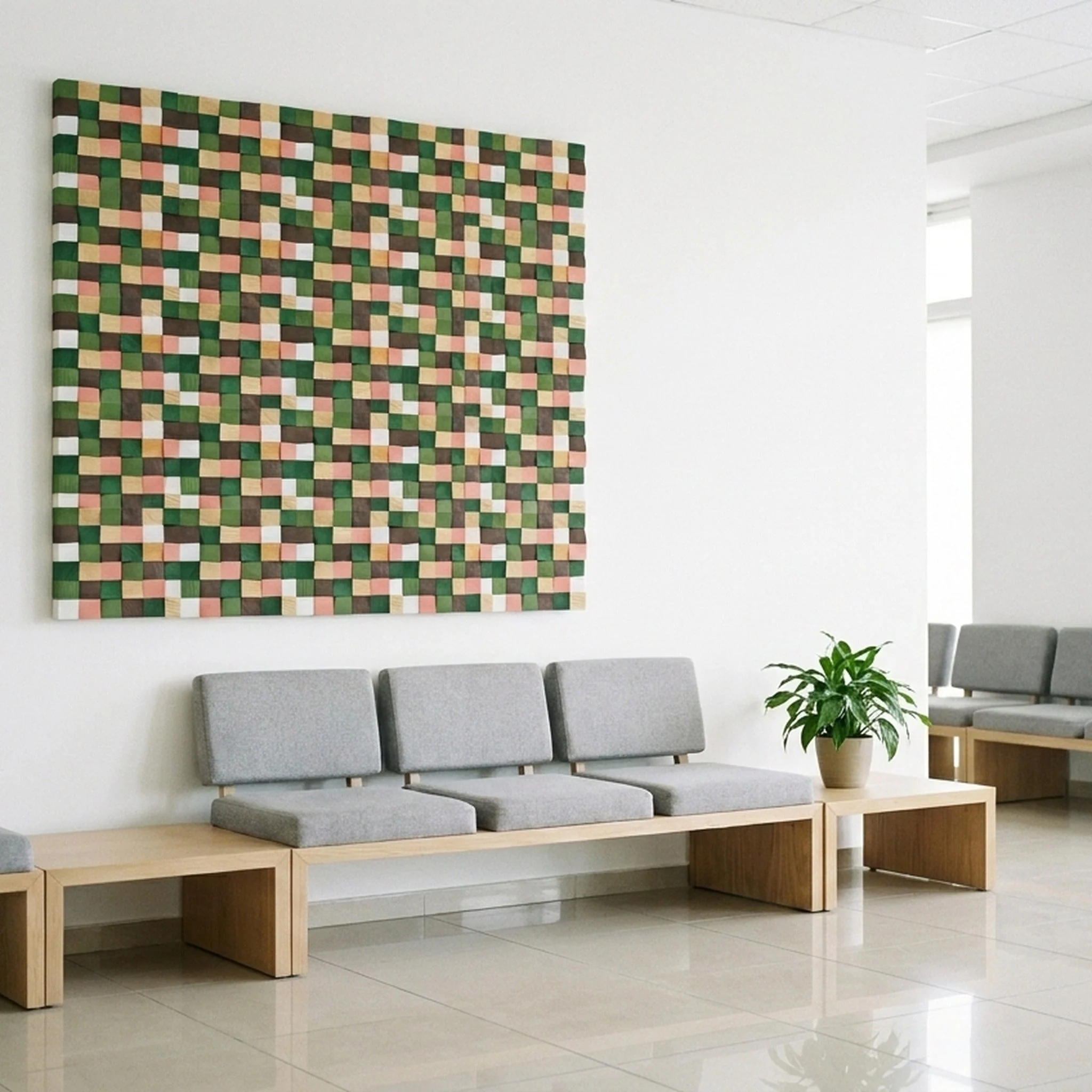 Holz Wandverkleidung Rich Pine Mosaik-Look 3D | 30×30 cm - Image 3