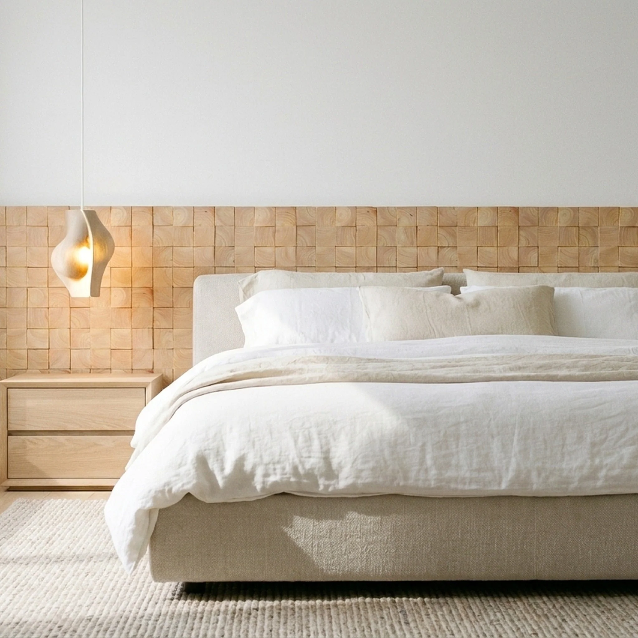 Holz Wandverkleidung Rubberwood Mosaik-Look 3D | 30×30 cm - Image 5