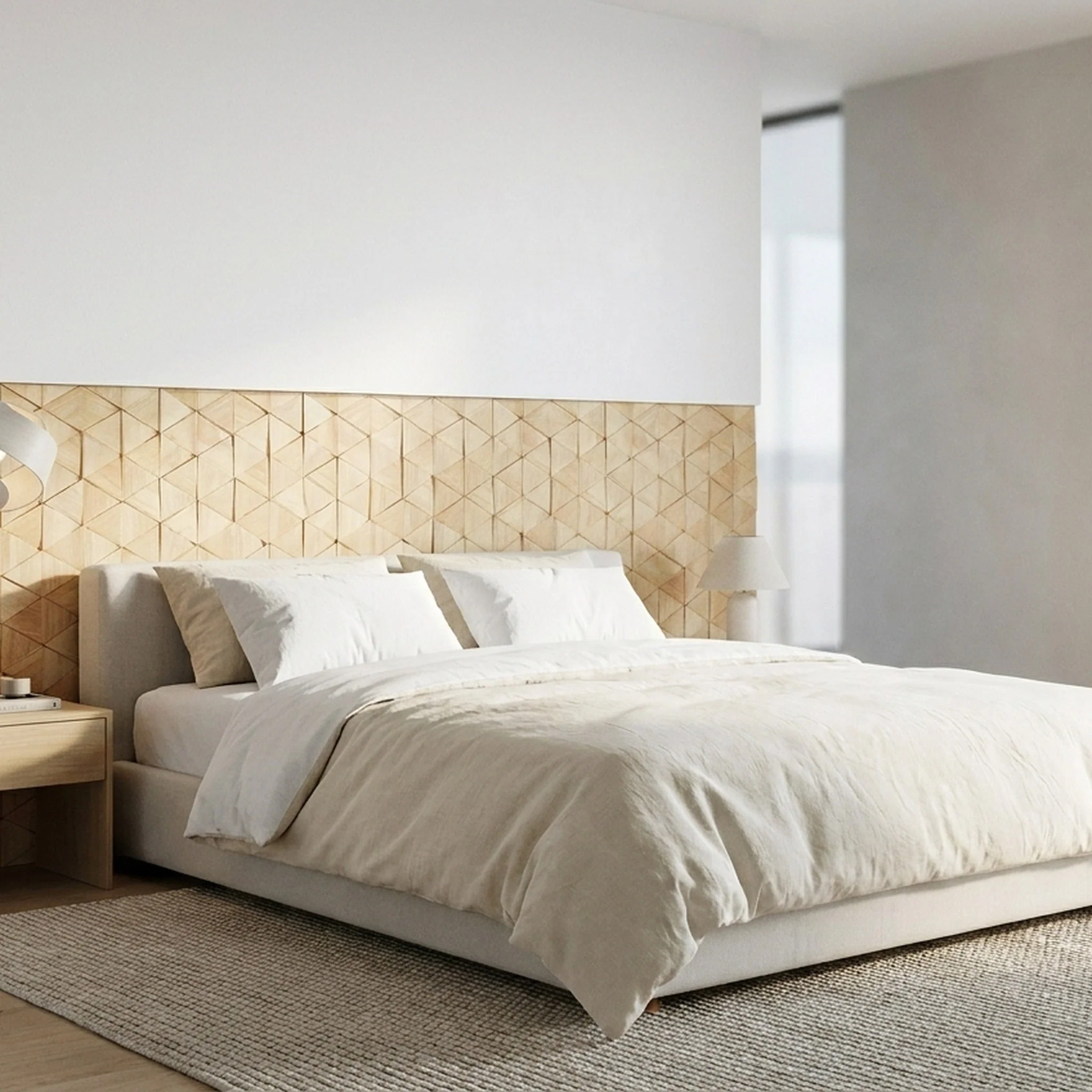 Holz Wandverkleidung Rubberwood Compact Mosaik-Look 3D | 28×30 cm - Image 3