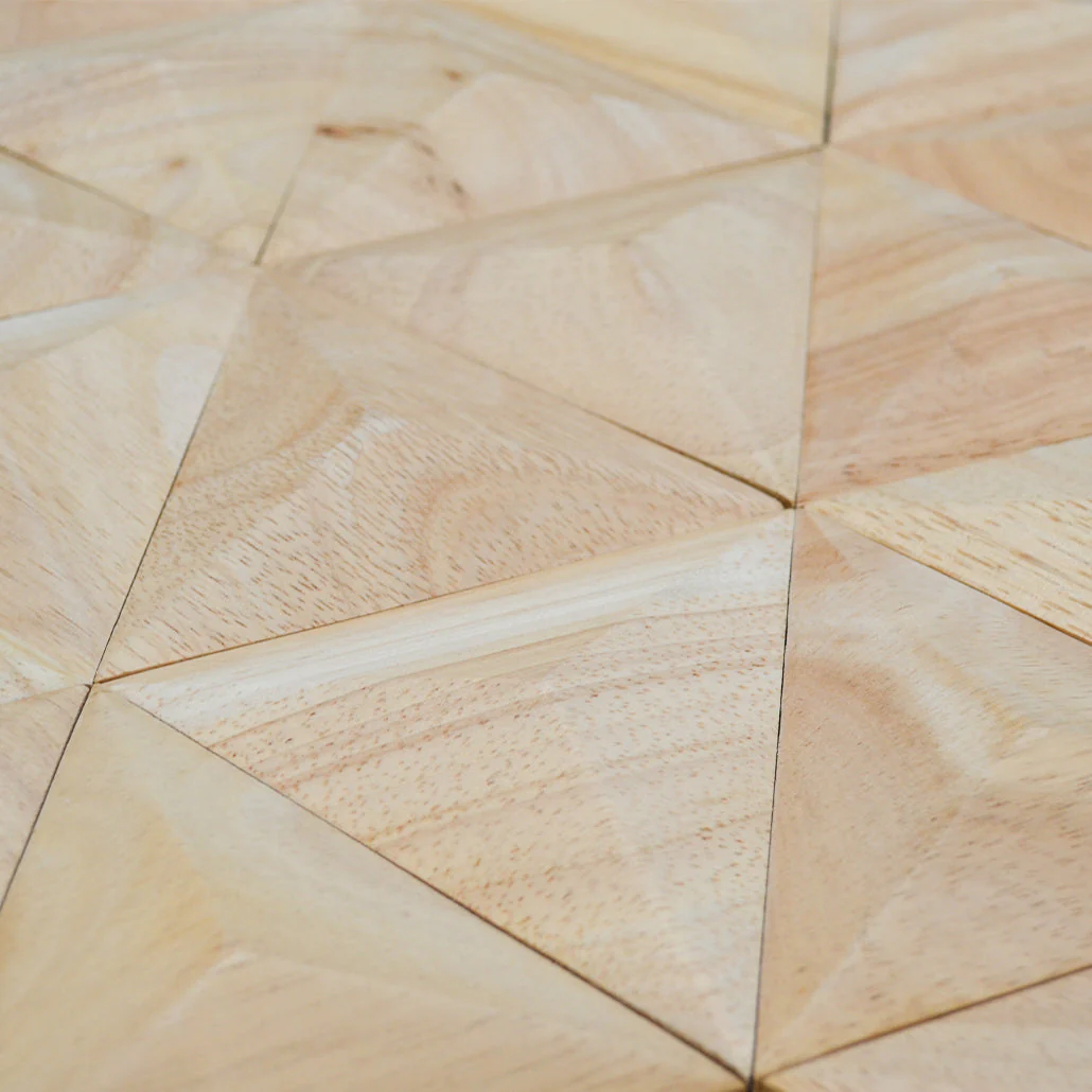 Holz Wandverkleidung Rubberwood XL Mosaik-Look 3D | 30×35 cm - Image 6