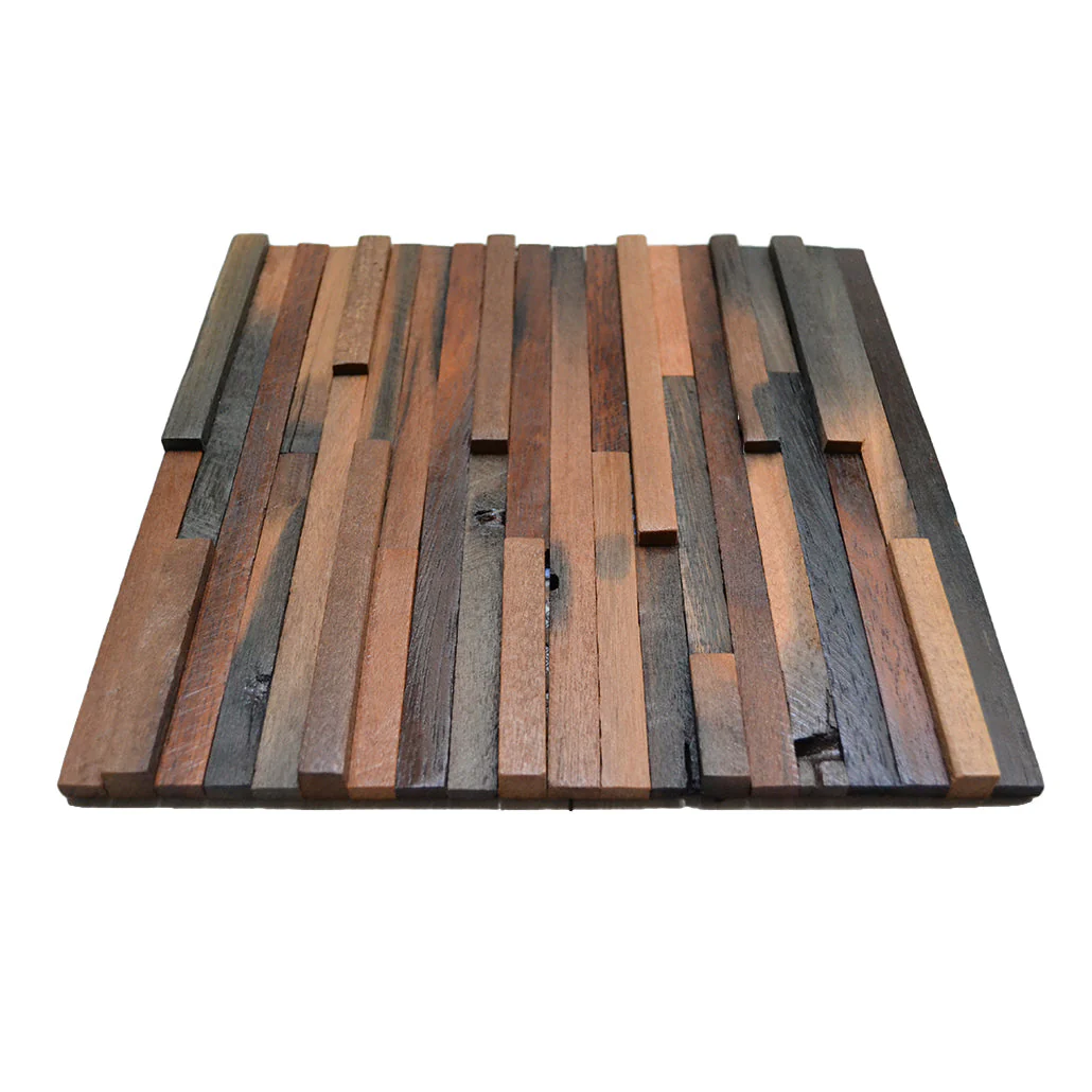Holz Wandverkleidung Shipwood Compact Mosaik-Look 3D | 30×30 cm - Image 4