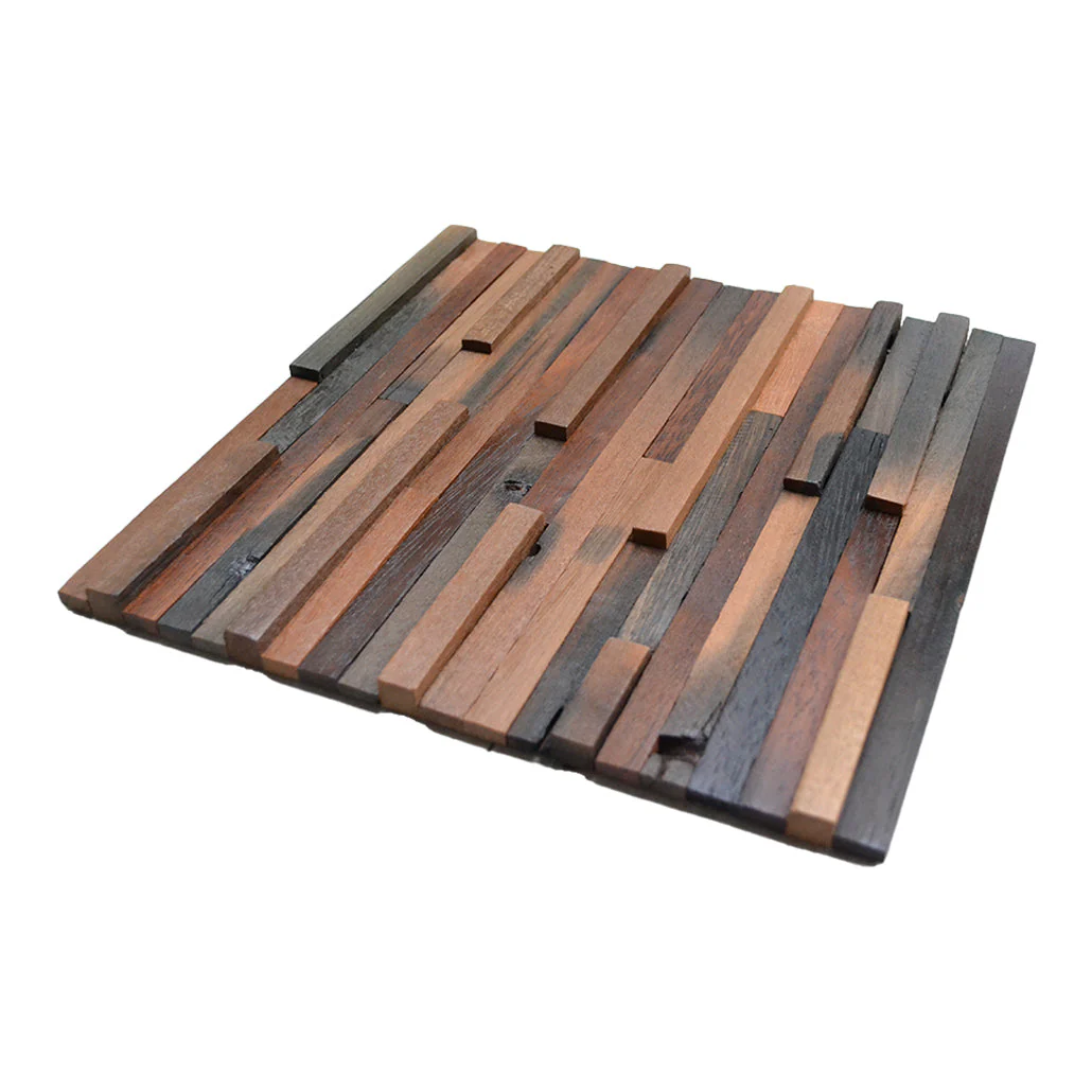 Holz Wandverkleidung Shipwood Compact Mosaik-Look 3D | 30×30 cm - Image 6