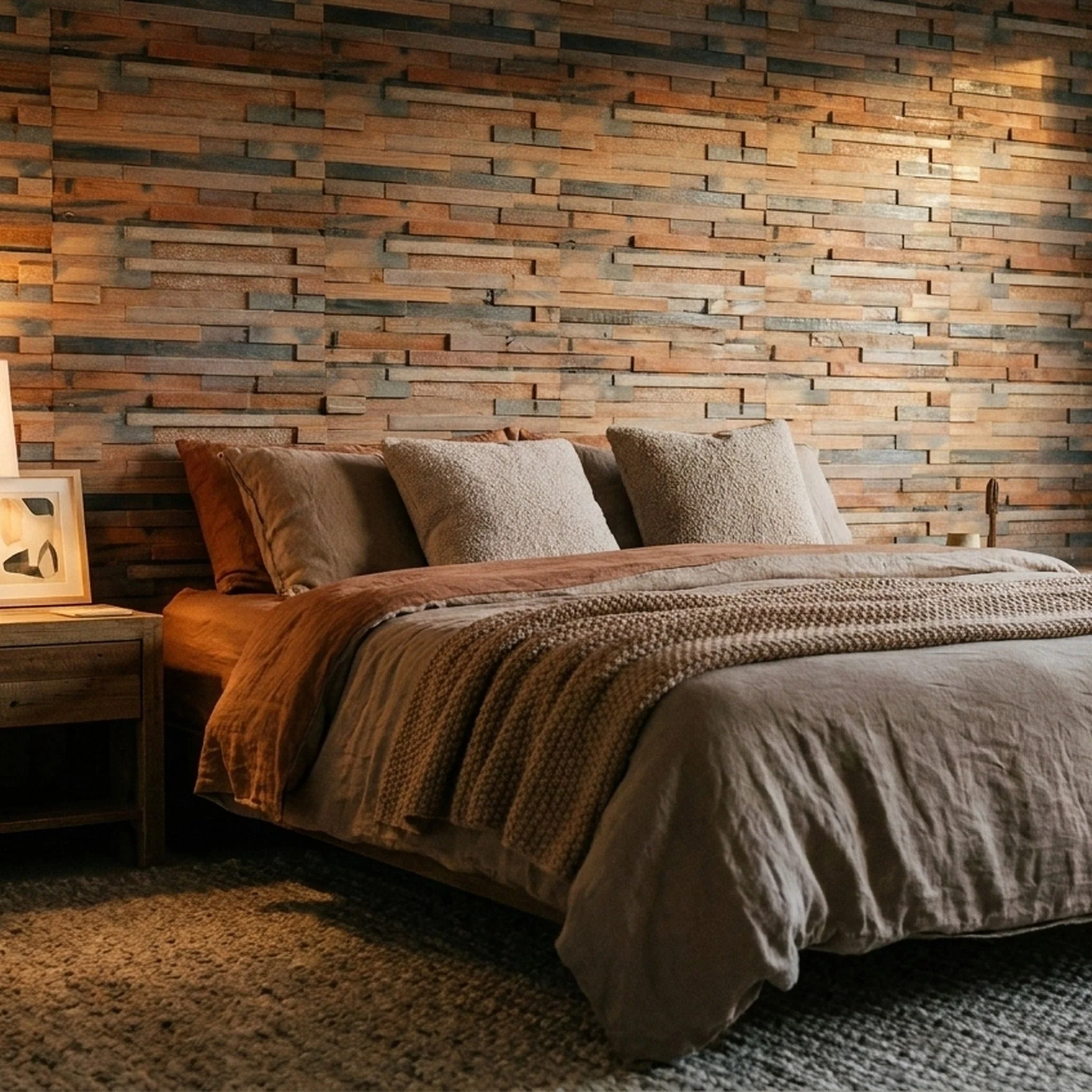 Holz Wandverkleidung Shipwood XL Mosaik-Look 3D | 30×60 cm - Image 3