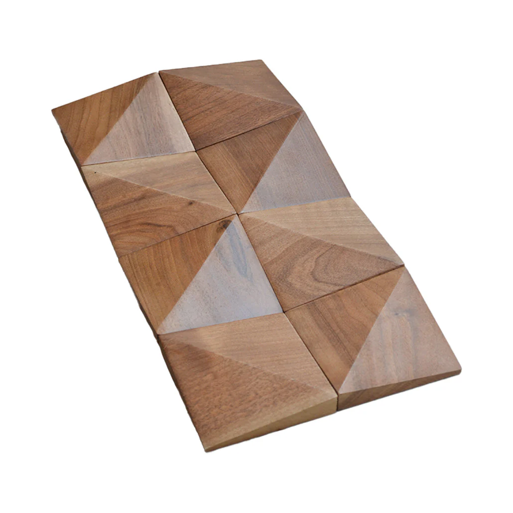 Holz Wandverkleidung Slim Walnuss Mosaik-Look 3D | 20×40 cm - Image 4