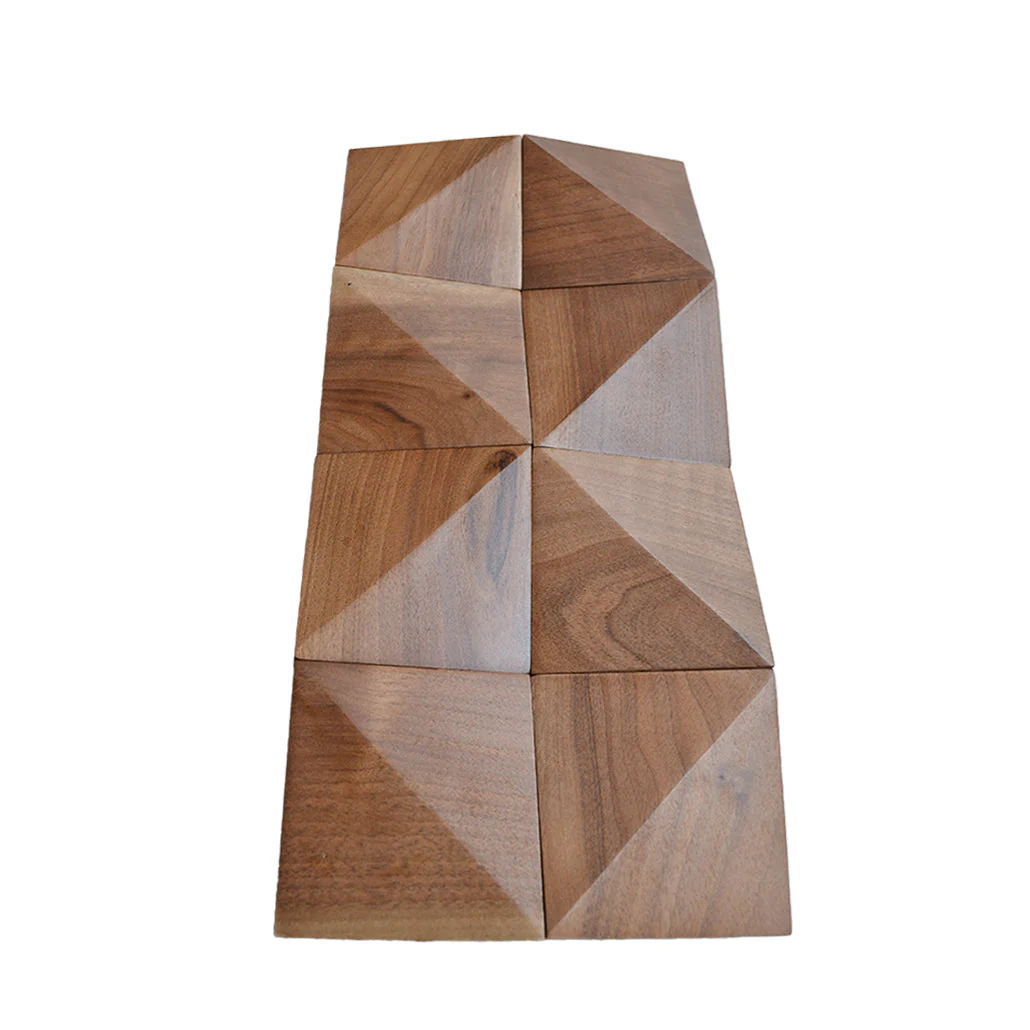 Holz Wandverkleidung Slim Walnuss Mosaik-Look 3D | 20×40 cm - Image 6