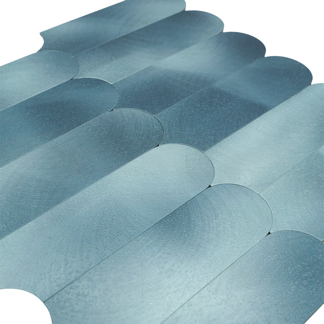 Selbstklebende Mosaikfliesen Metall | Bogen Blau | 28,8×29,8 cm | Küche, Bad & WC - Image 8