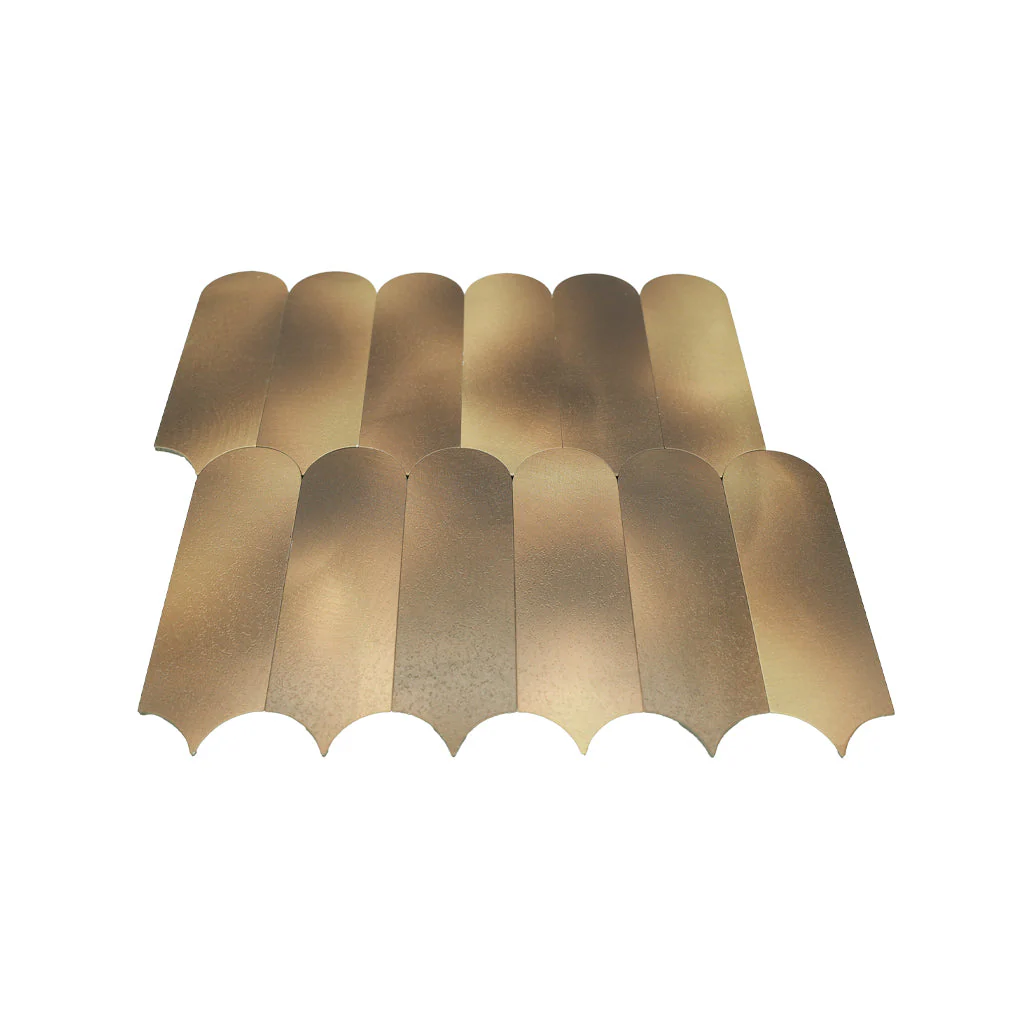 Selbstklebende Mosaikfliesen Metall | Bogen Gold | 28,8×29,8 cm | Küche, Bad & WC - Image 4