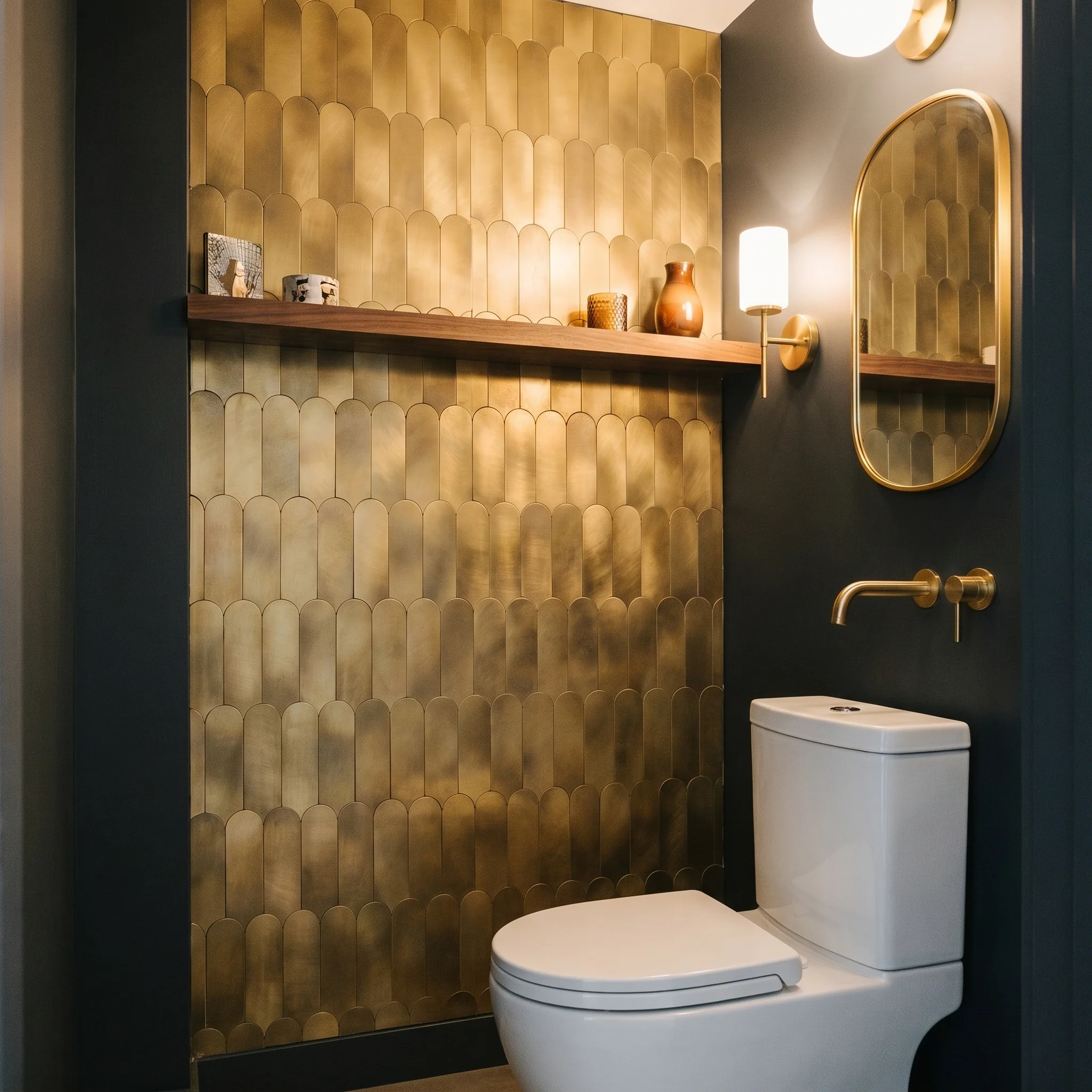 Selbstklebende Mosaikfliesen Metall | Bogen Gold | 28,8×29,8 cm | Küche, Bad & WC - Image 5