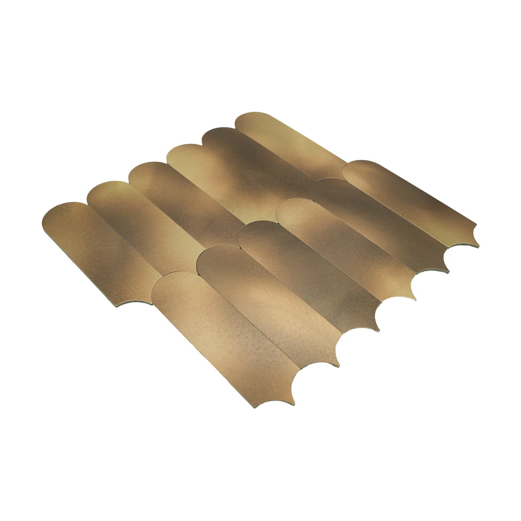 Selbstklebende Mosaikfliesen Metall | Bogen Gold | 28,8×29,8 cm | Küche, Bad & WC - Image 6