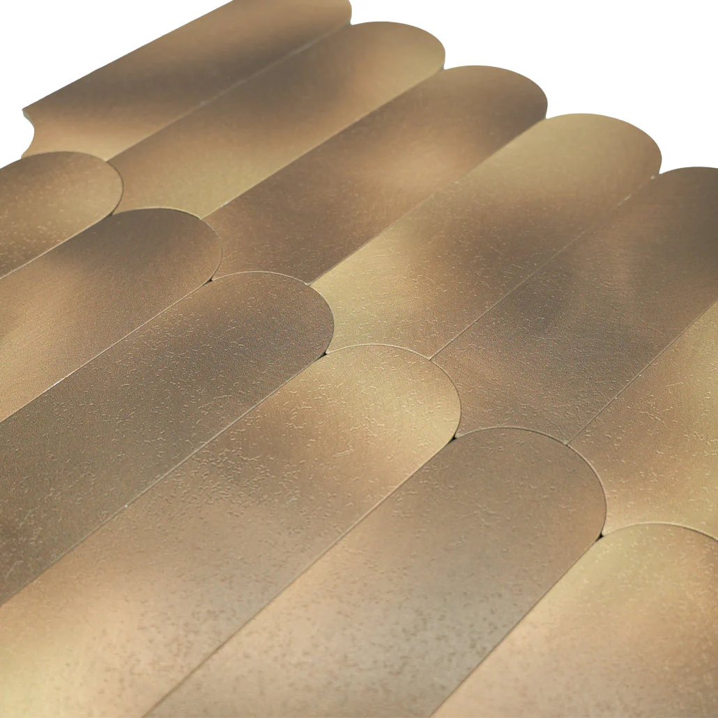 Selbstklebende Mosaikfliesen Metall | Bogen Gold | 28,8×29,8 cm | Küche, Bad & WC - Image 8
