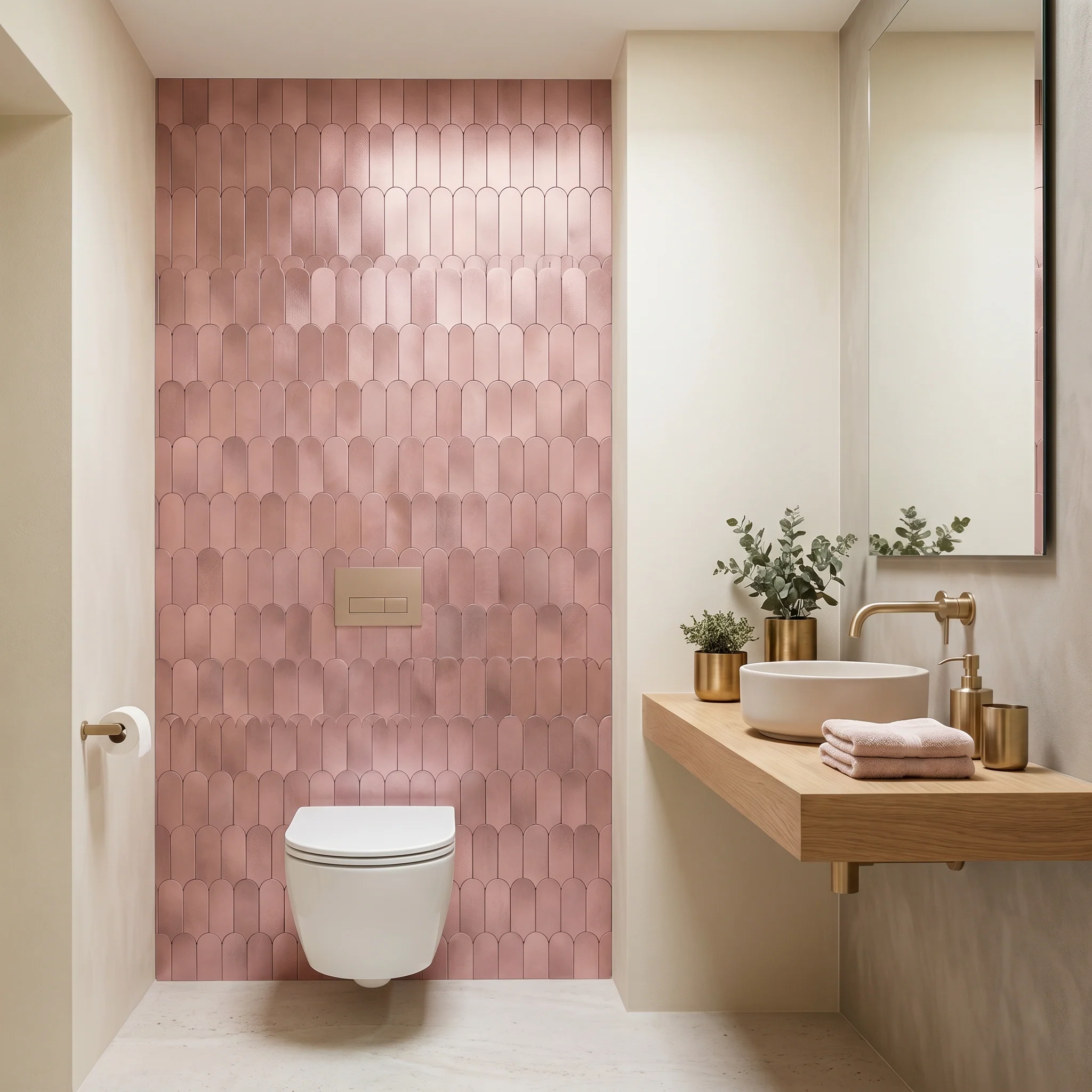 Selbstklebende Mosaikfliesen Metall | Bogen Rosa | 28,8×29,8 cm | Küche, Bad & WC - Image 5