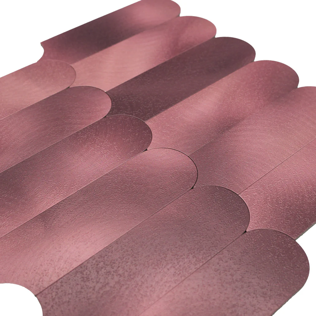 Selbstklebende Mosaikfliesen Metall | Bogen Rosa | 28,8×29,8 cm | Küche, Bad & WC - Image 8