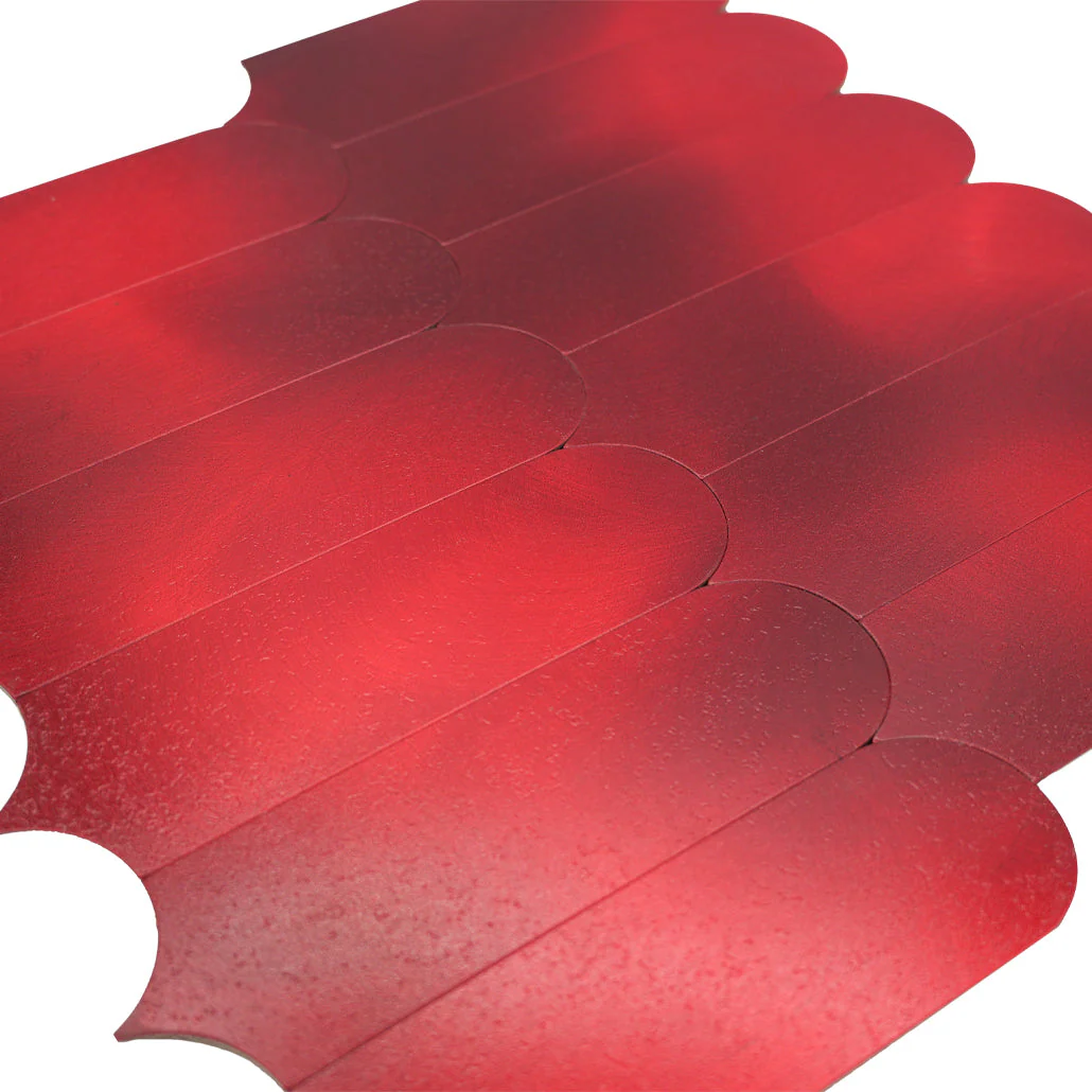 Selbstklebende Mosaikfliesen Metall | Bogen Rot | 28,8×29,8 cm | Küche, Bad & WC - Image 8