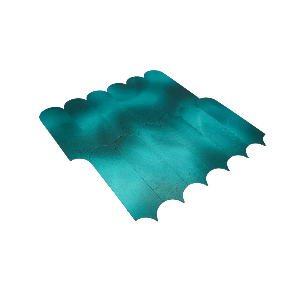 Selbstklebende Mosaikfliesen Metall | Bogen Türkis | 28,8×29,8 cm | Küche, Bad & WC - Image 6