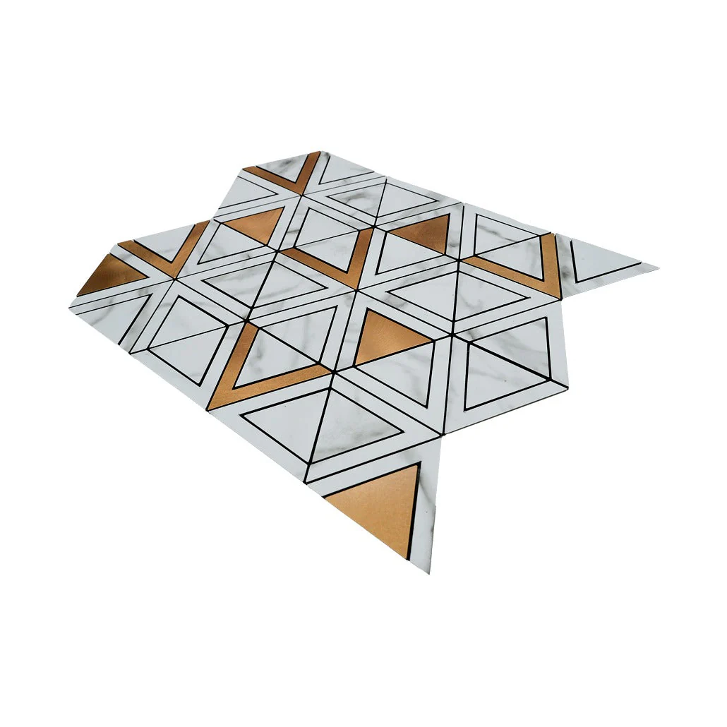 Selbstklebende Mosaikfliesen Metall | Dreieck Gold | 28,7×33,1 cm | Küche, Bad & WC - Image 6