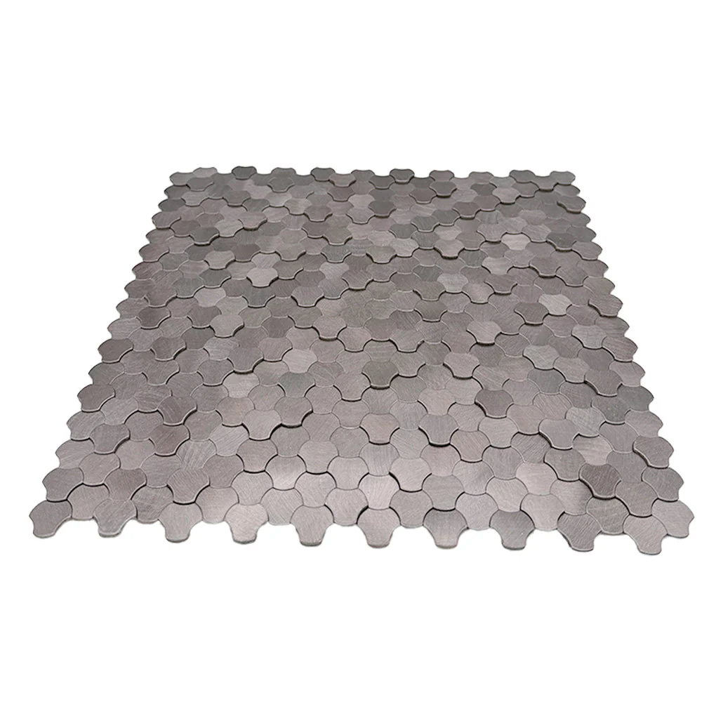 Selbstklebende Mosaikfliesen Metall | Dreipass 3D Anthrazit | 30,5×29,6 cm | Küche, Bad & WC - Image 4