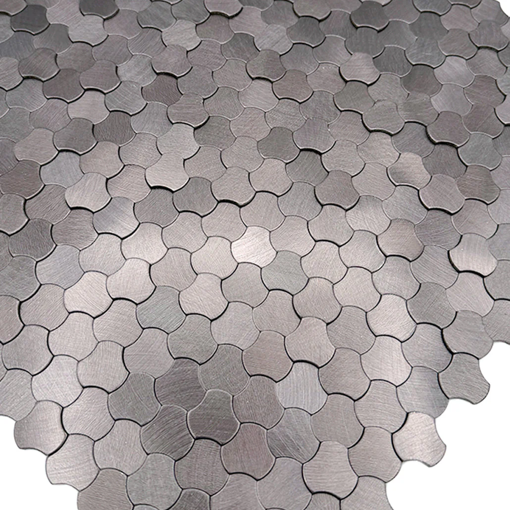 Selbstklebende Mosaikfliesen Metall | Dreipass 3D Anthrazit | 30,5×29,6 cm | Küche, Bad & WC - Image 8