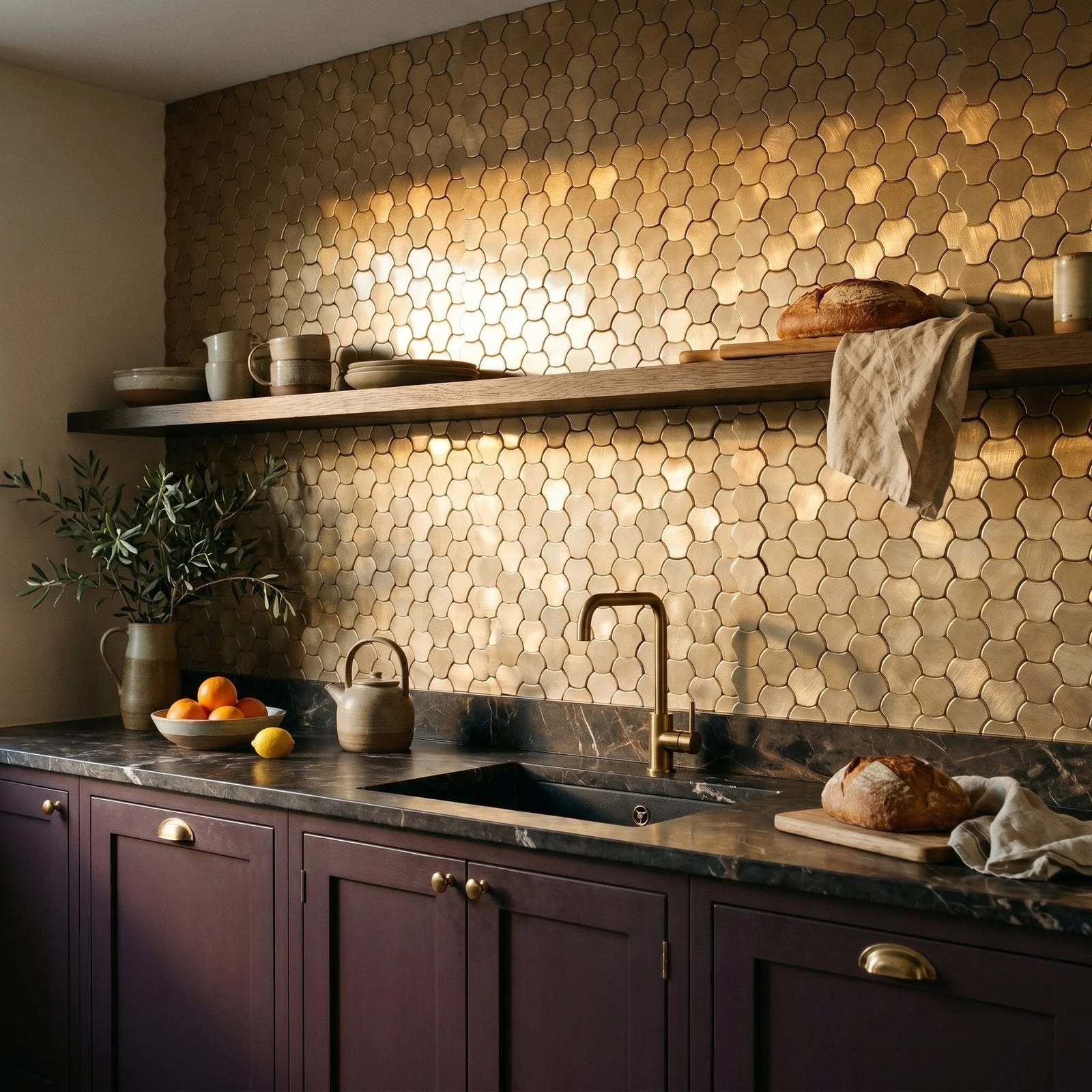 Selbstklebende Mosaikfliesen Kleeblatt 3D