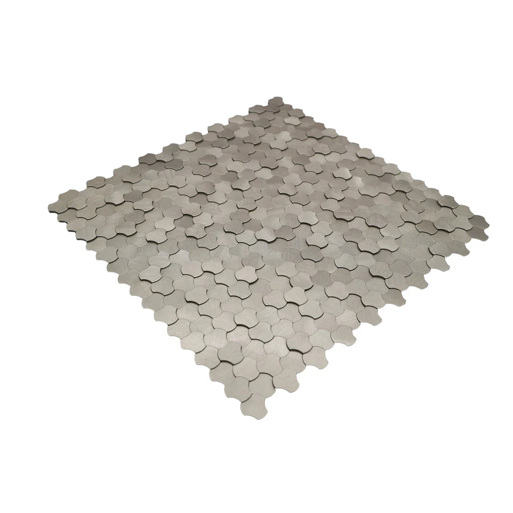 Selbstklebende Mosaikfliesen Metall | Dreipass 3D Silber | 30,5×29,6 cm | Küche, Bad & WC - Image 6